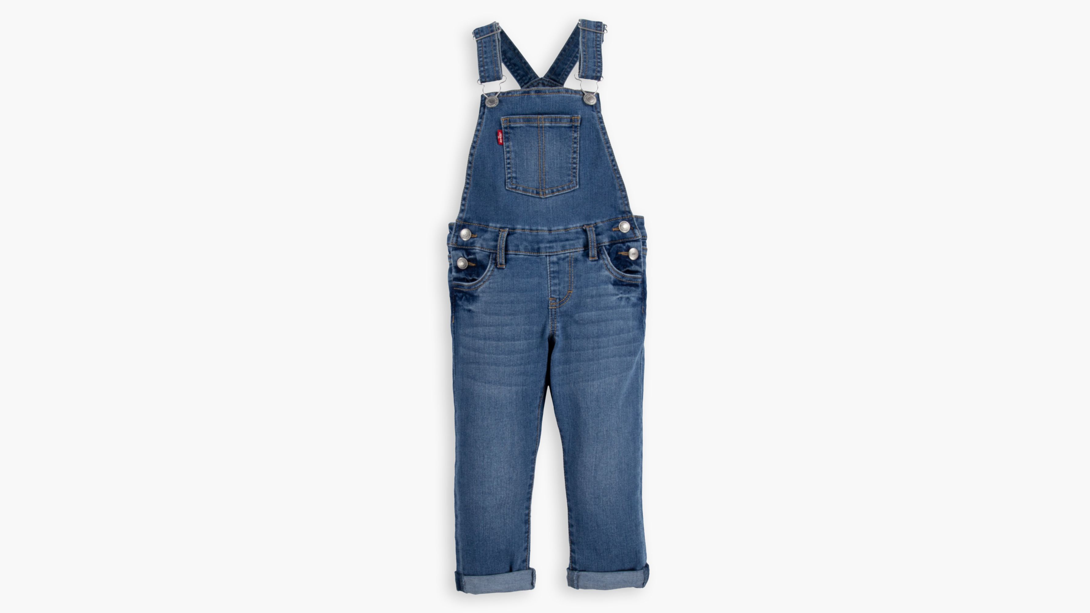 Toddler Girls 2t 4t Girlfriend Overalls Medium Wash Levi s US