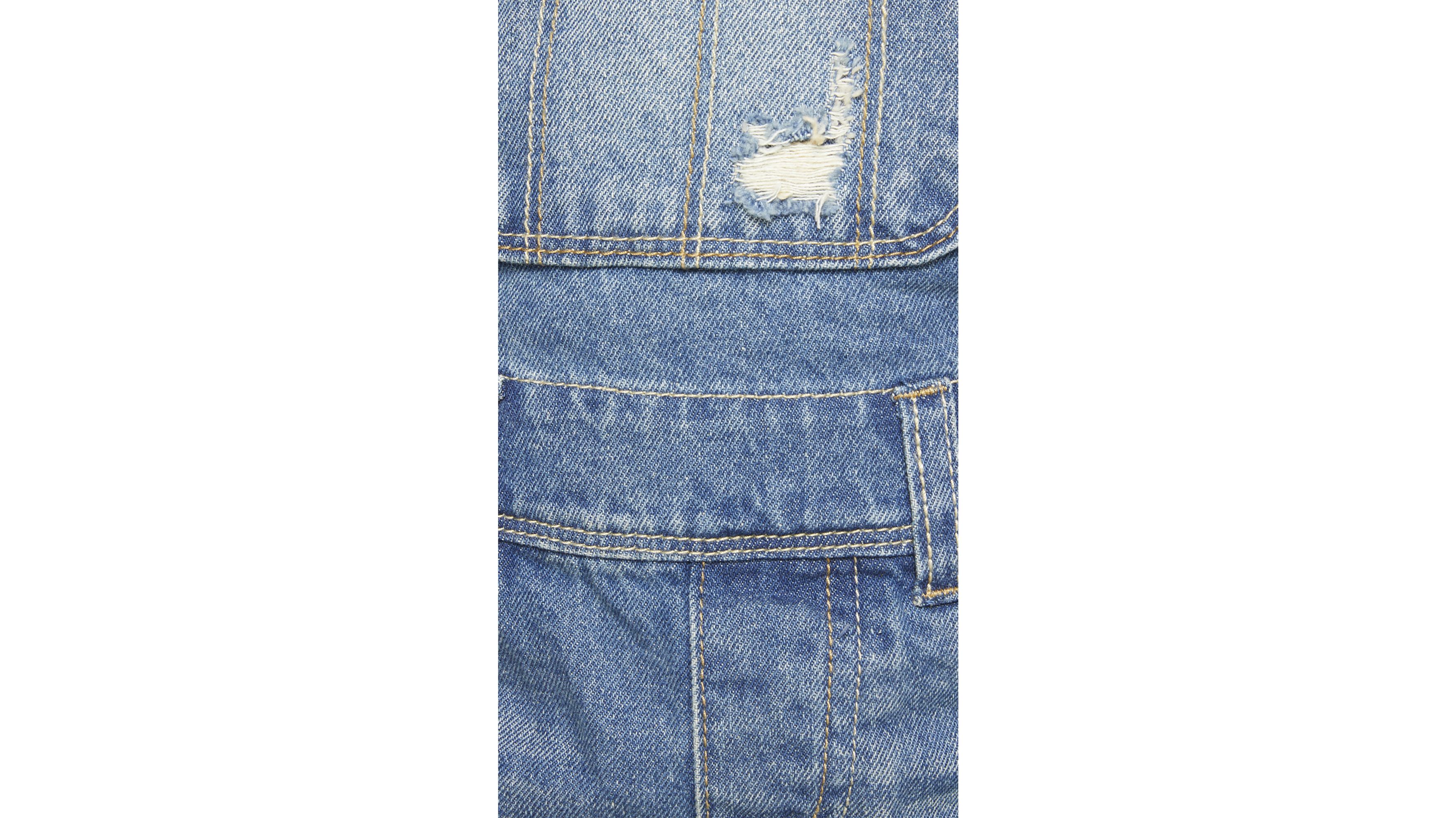 Levi's Denim Shortalls Little Girls 4-6x 6 In Vintage Waters