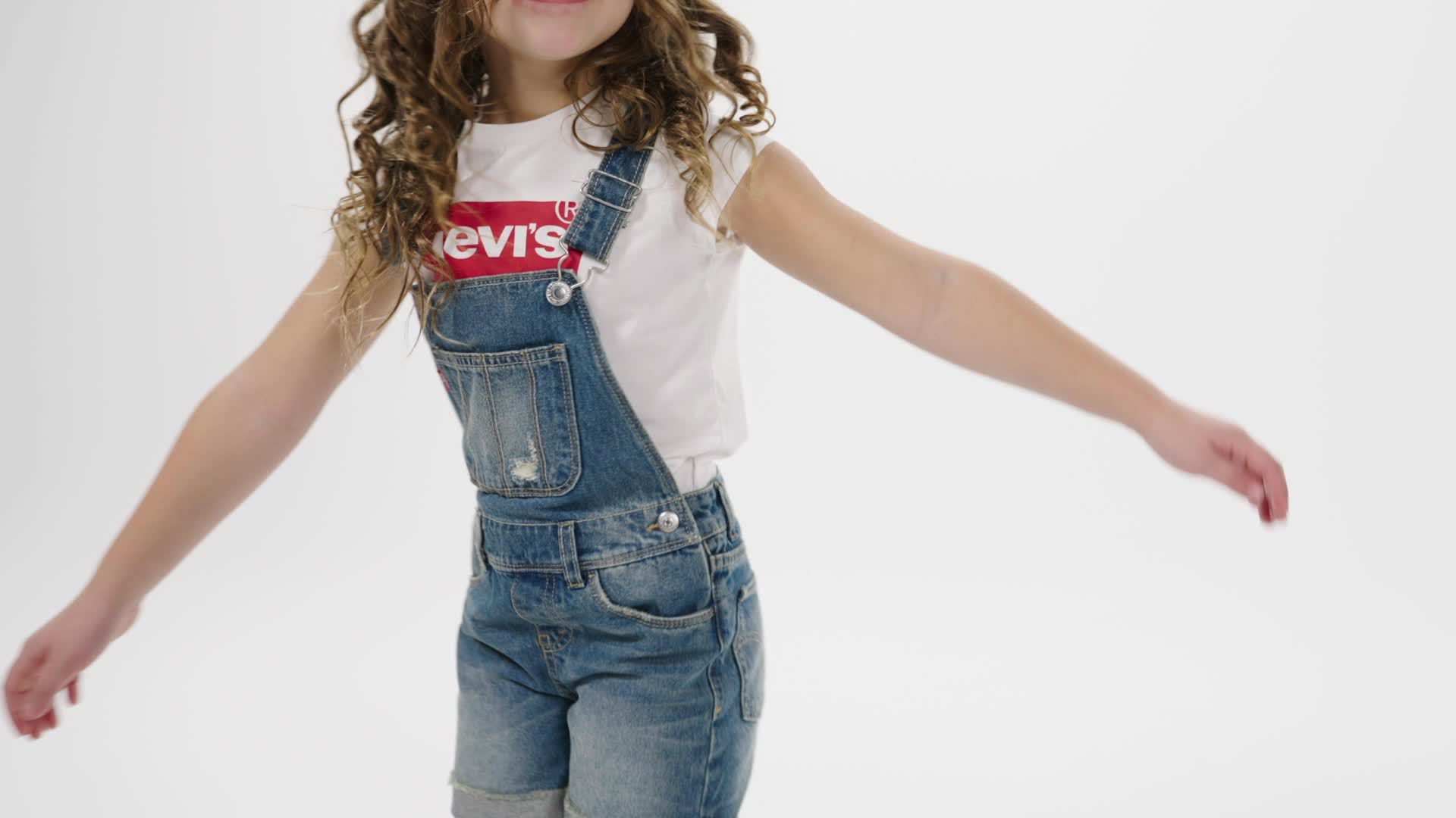 Denim Shortalls Little Girls 4-6X 1