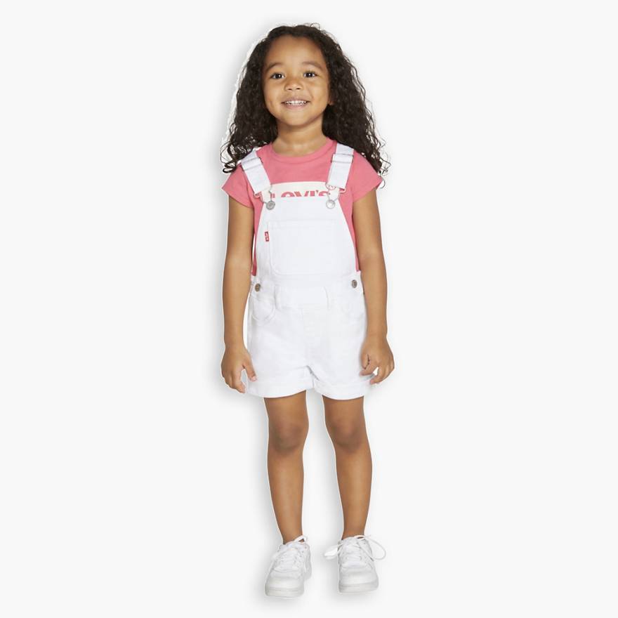 Denim Shortalls Toddler Girls 2t-4t - White | Levi's® US Denim Shortalls Toddler Girls 2t-4t - White | Levi's® US