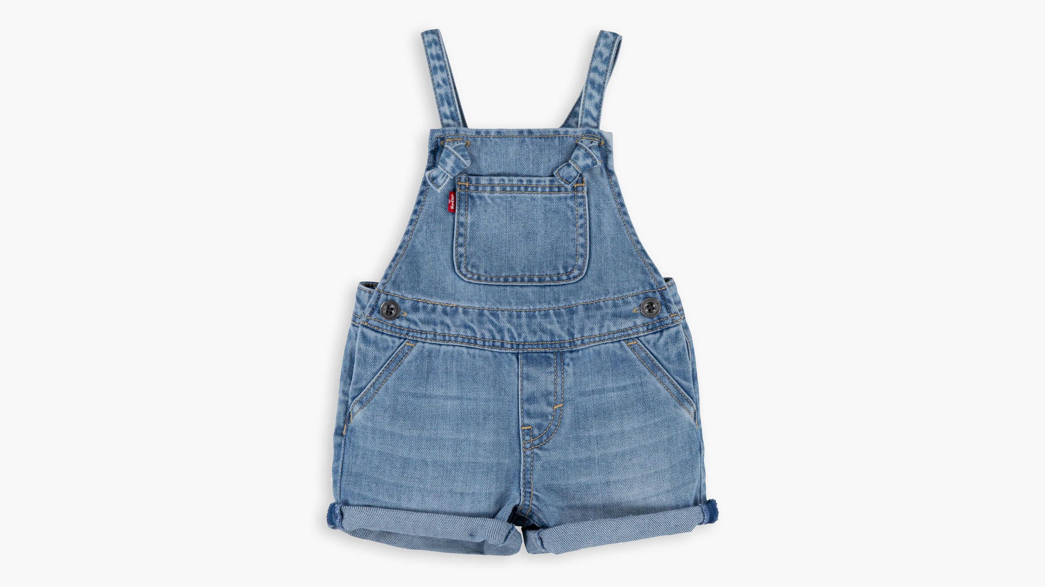 Baby Denim Spaghetti Strap Shortalls 12-24M 1