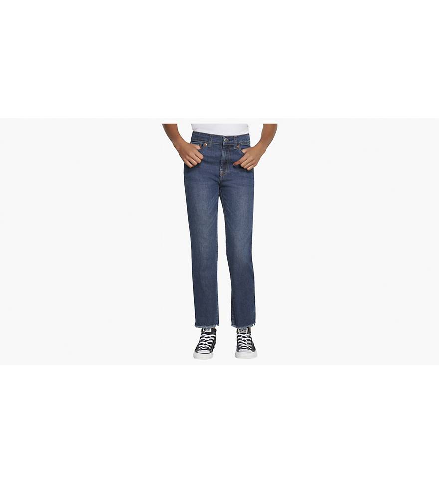 High Rise Ankle Straight Big Girls Jeans 7-16 Medium Wash | Levi's® US