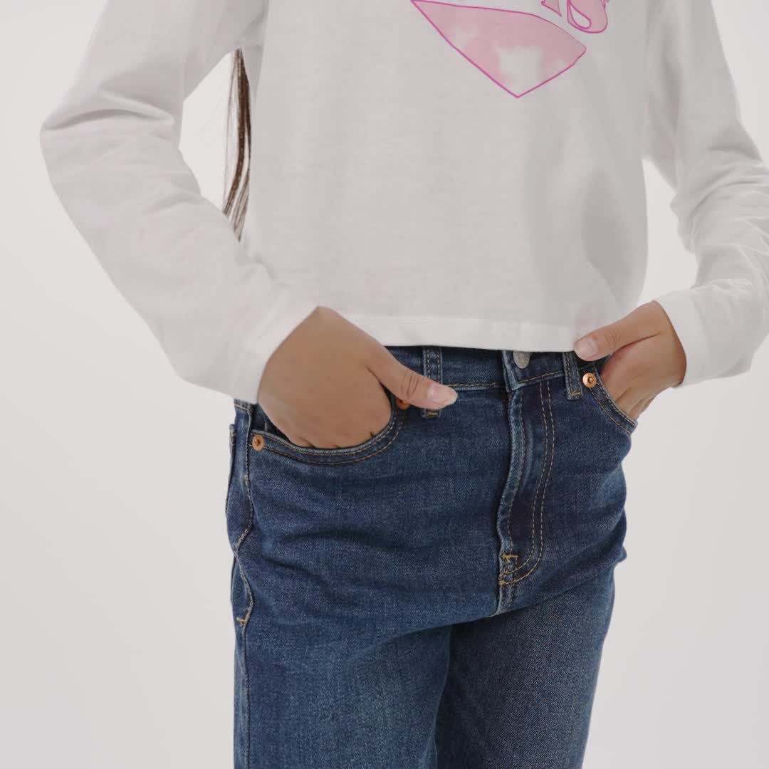 High Rise Ankle Straight Big Girls Jeans 7-16 1