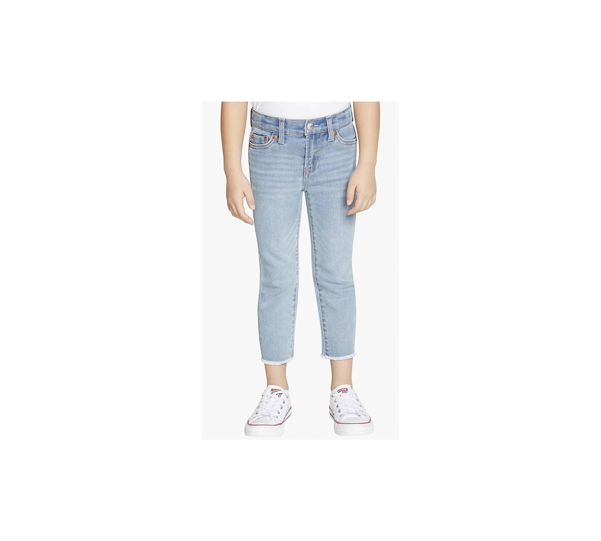 High Rise Ankle Straight Little Girls Jeans 4-6X 1