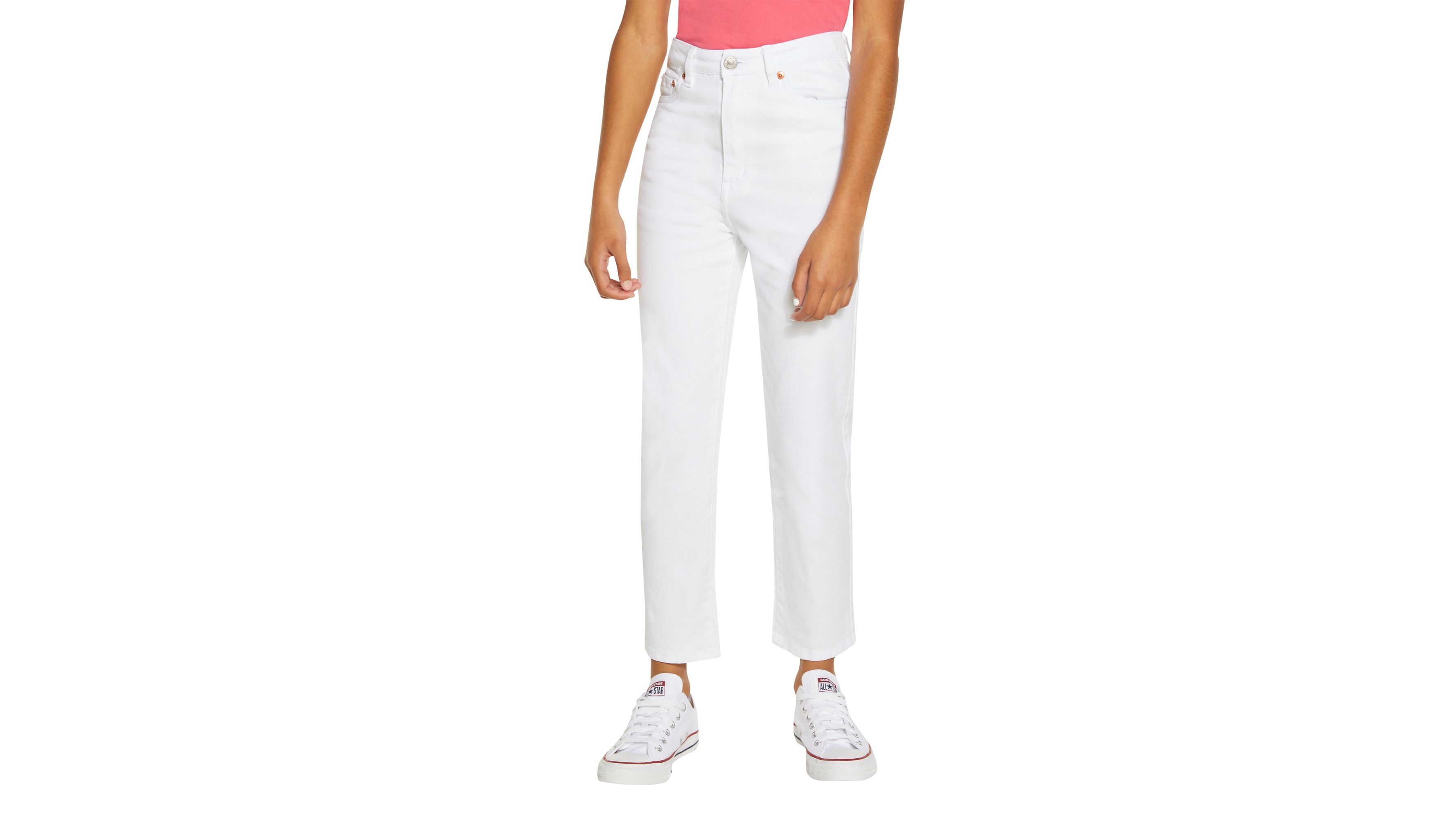 High Rise Ankle Straight Big Girls Jeans 7-16 1