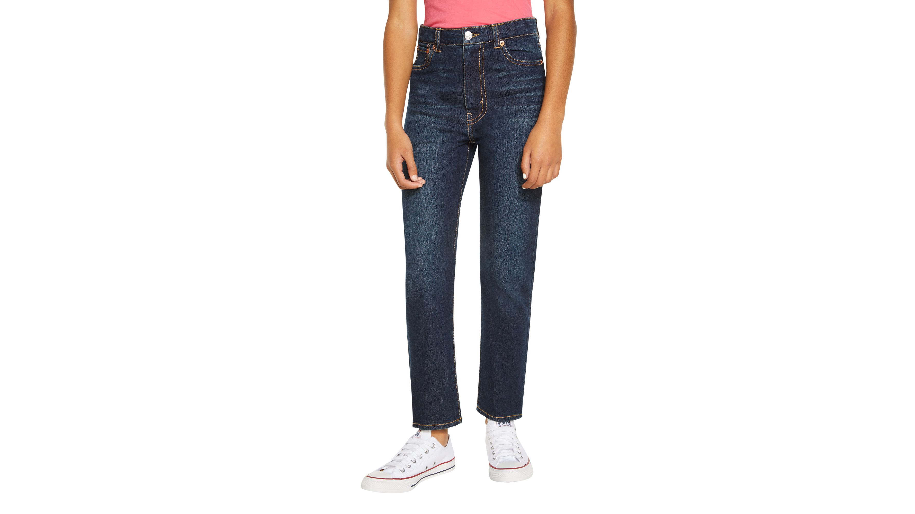 Levi's Ribcage Ankle Straight Big Girls Jeans 7-16 8 In Retrograde