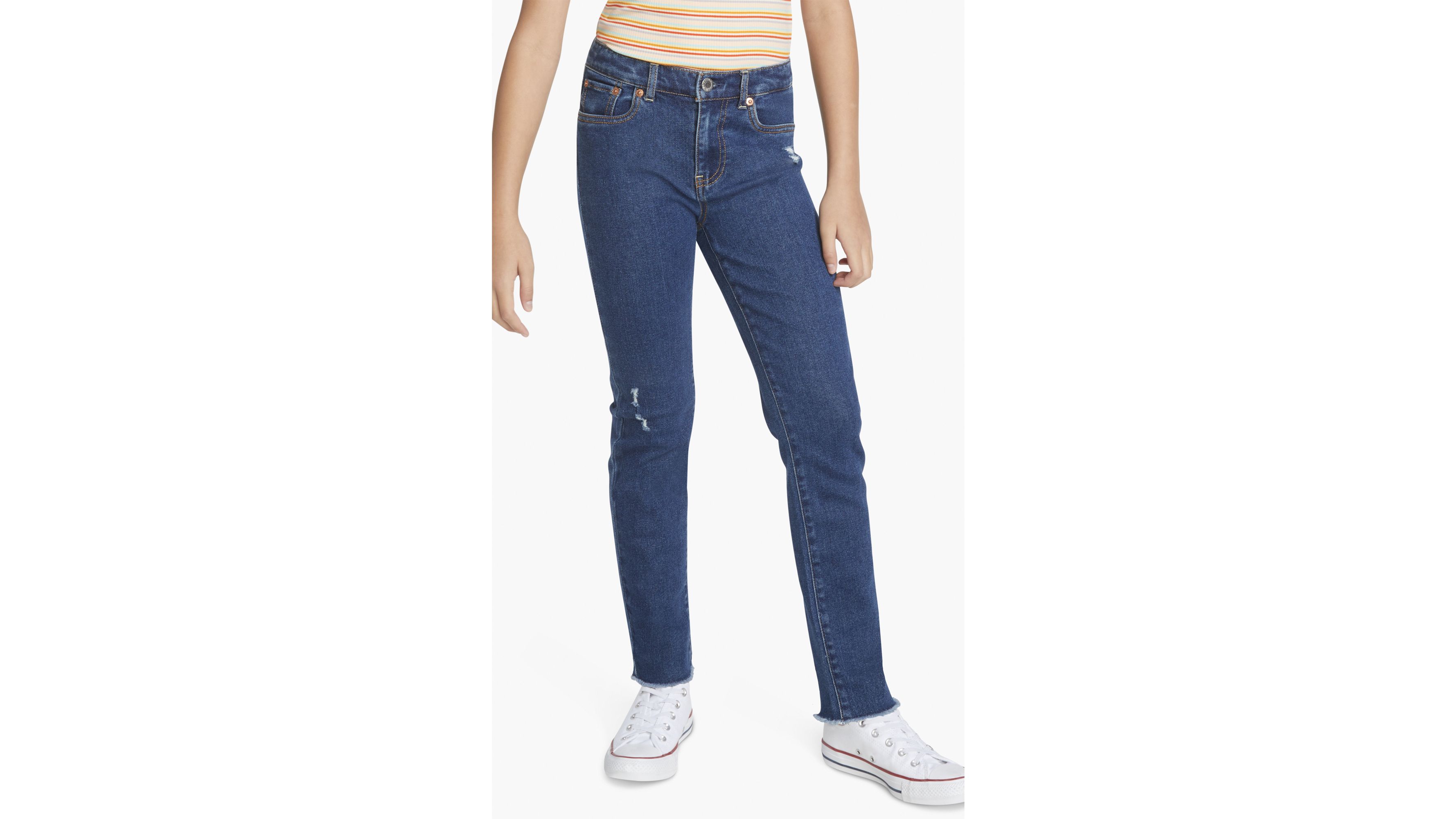 thumbnail image 2 of Basic Bootcut Jeans For Girls High Rise Straight Jean - Teen 2 of 12