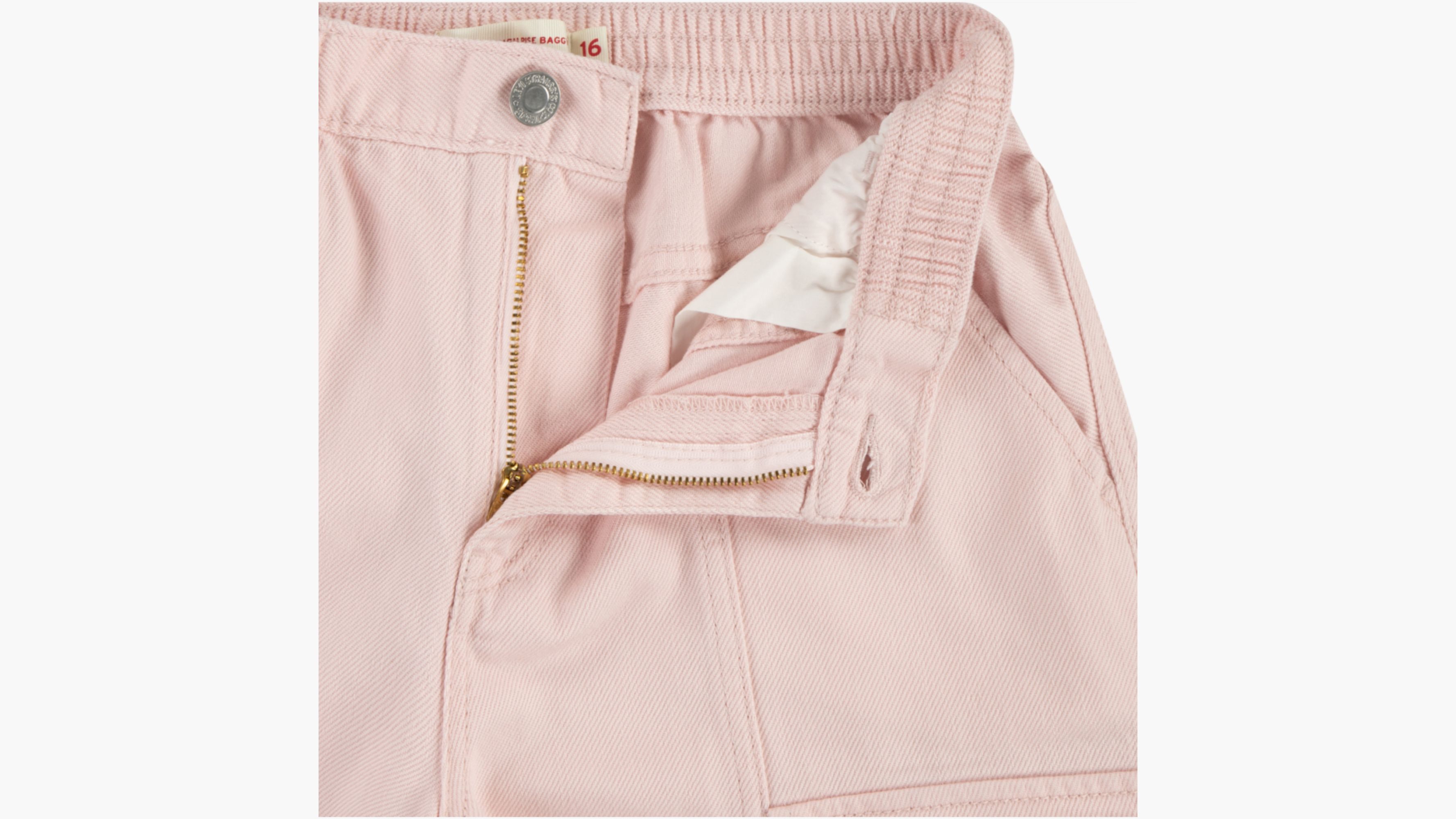 High Rise Baggy Cargo Pants Big Girls 7-16 3