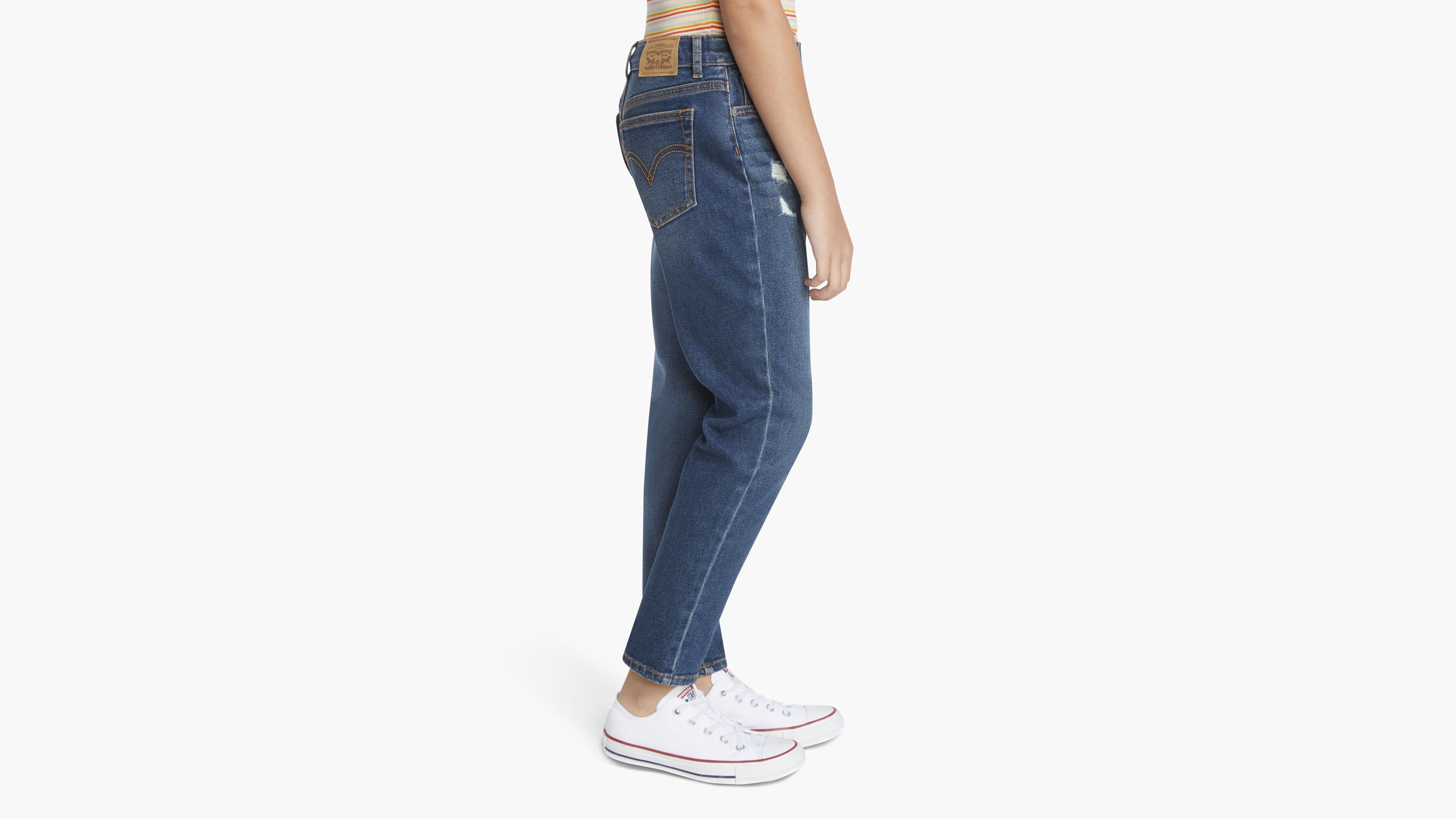 Levi's Mini Mom Big Girls Jeans 7-16 10 In Blue
