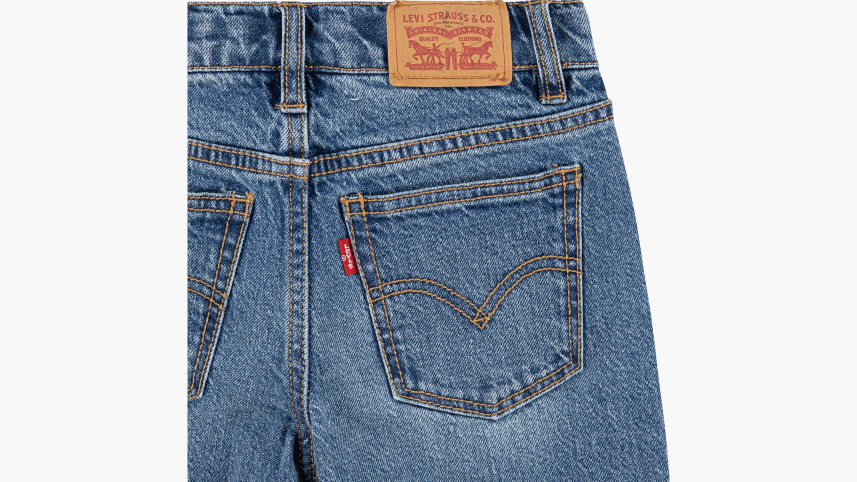 Wide Leg Deep Cuff Jeans Big Girls 7-16 5