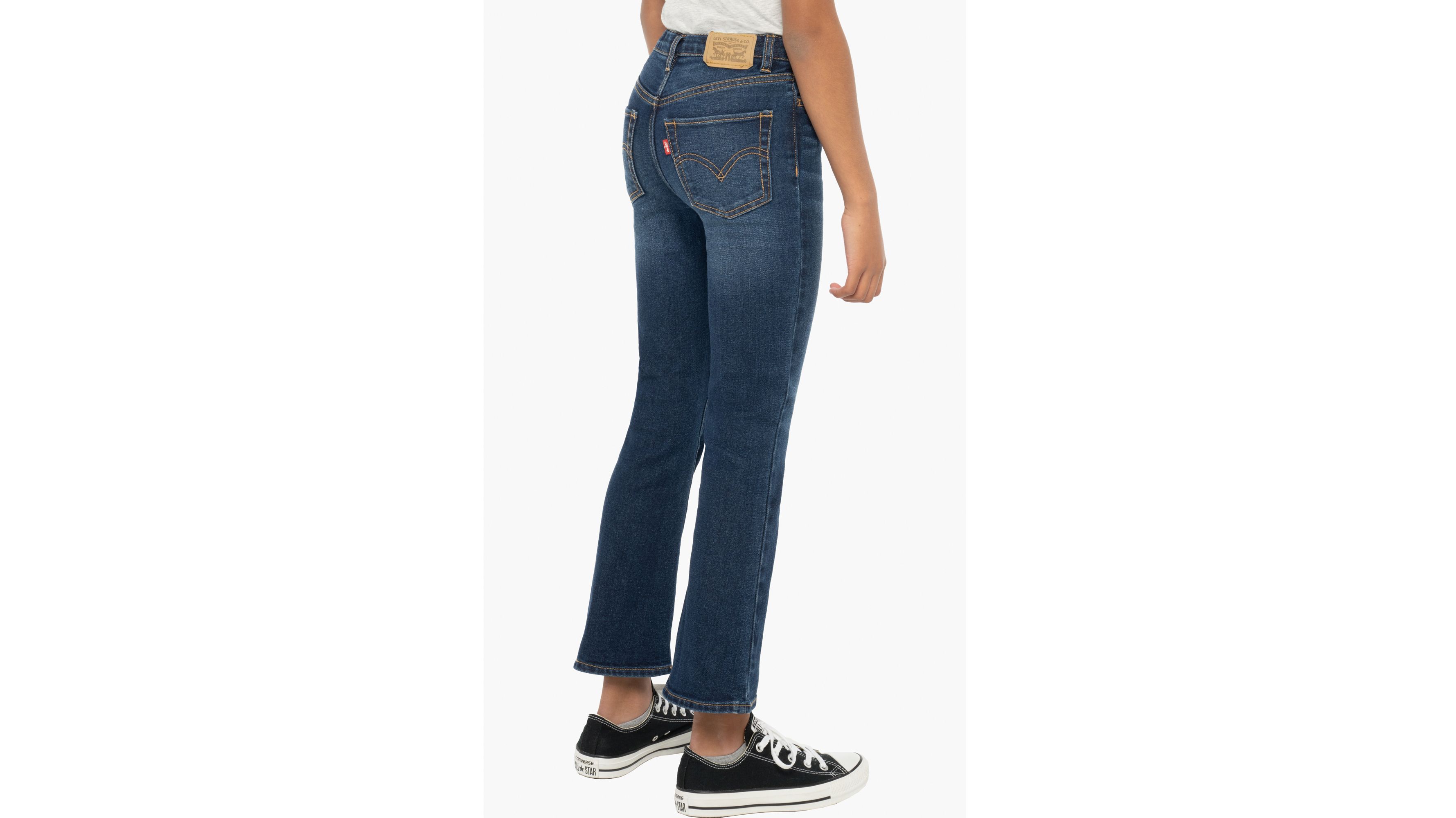 High Rise Cropped Flare Big Girls Jeans 7-16 2
