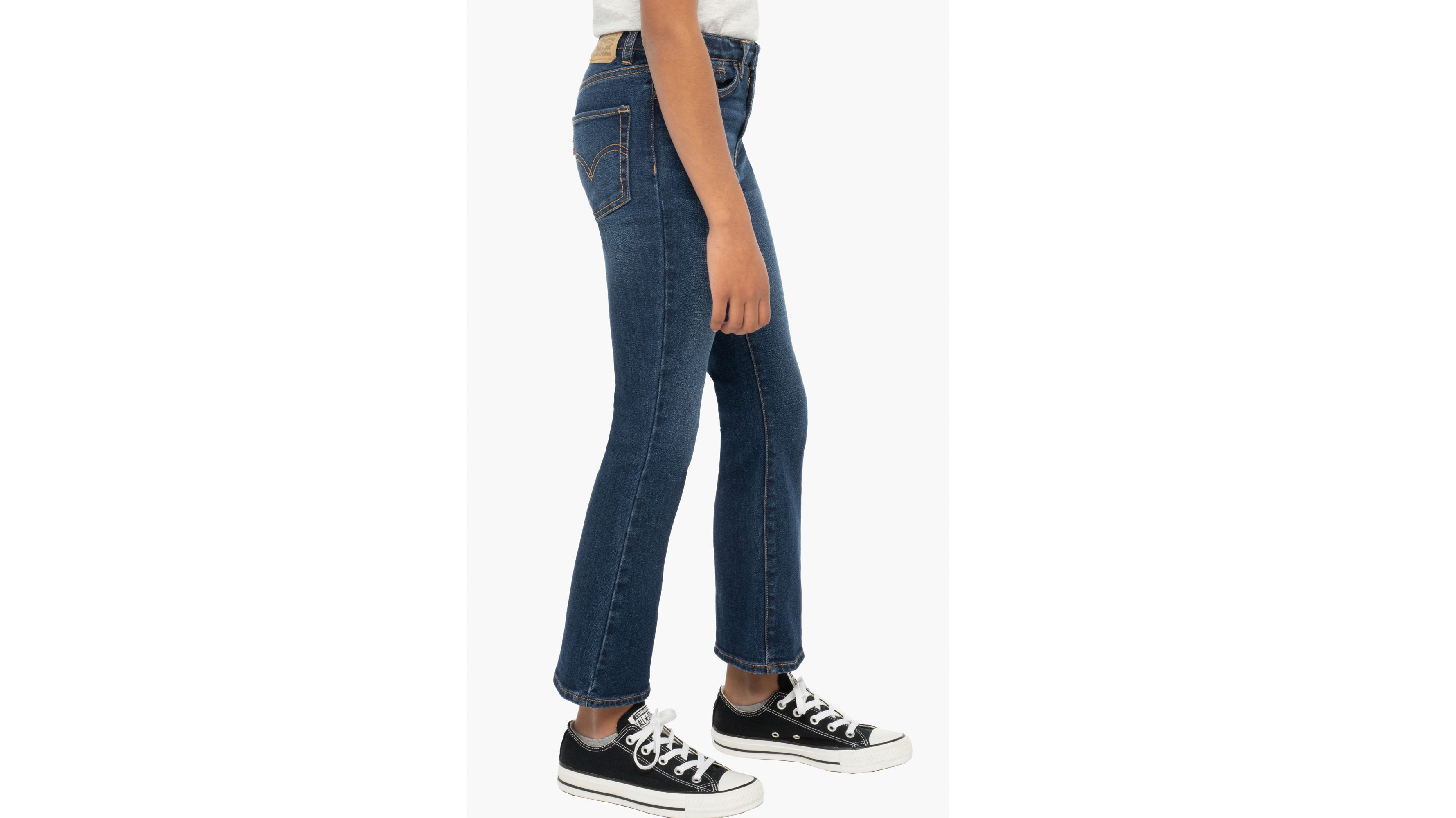 High Rise Cropped Flare Big Girls Jeans 7-16 4