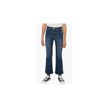 High Rise Cropped Flare Big Girls Jeans 7-16 1