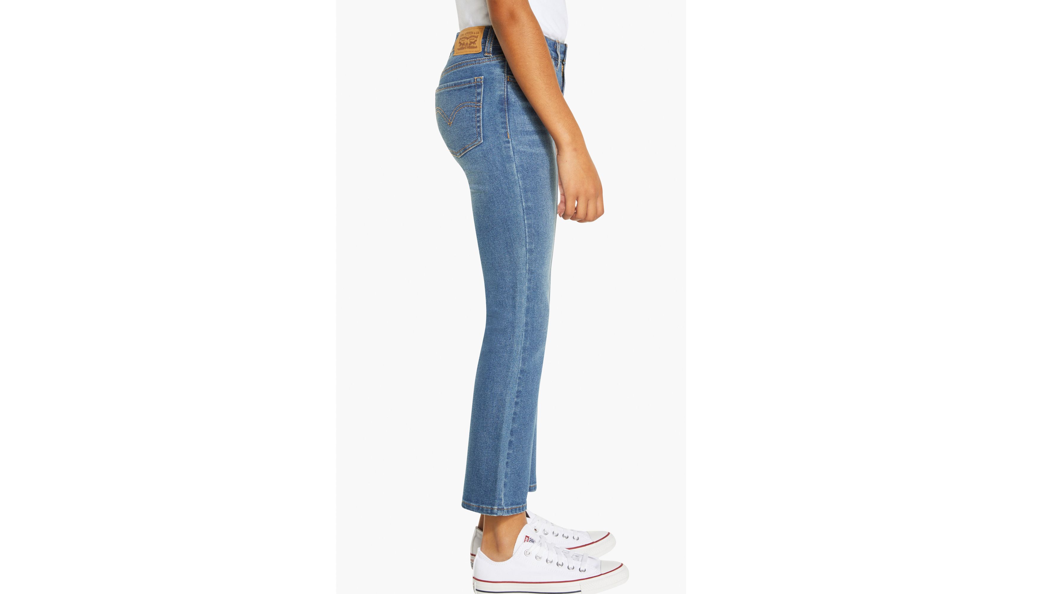 High Rise Cropped Flare Big Girls Jeans 7-16 4