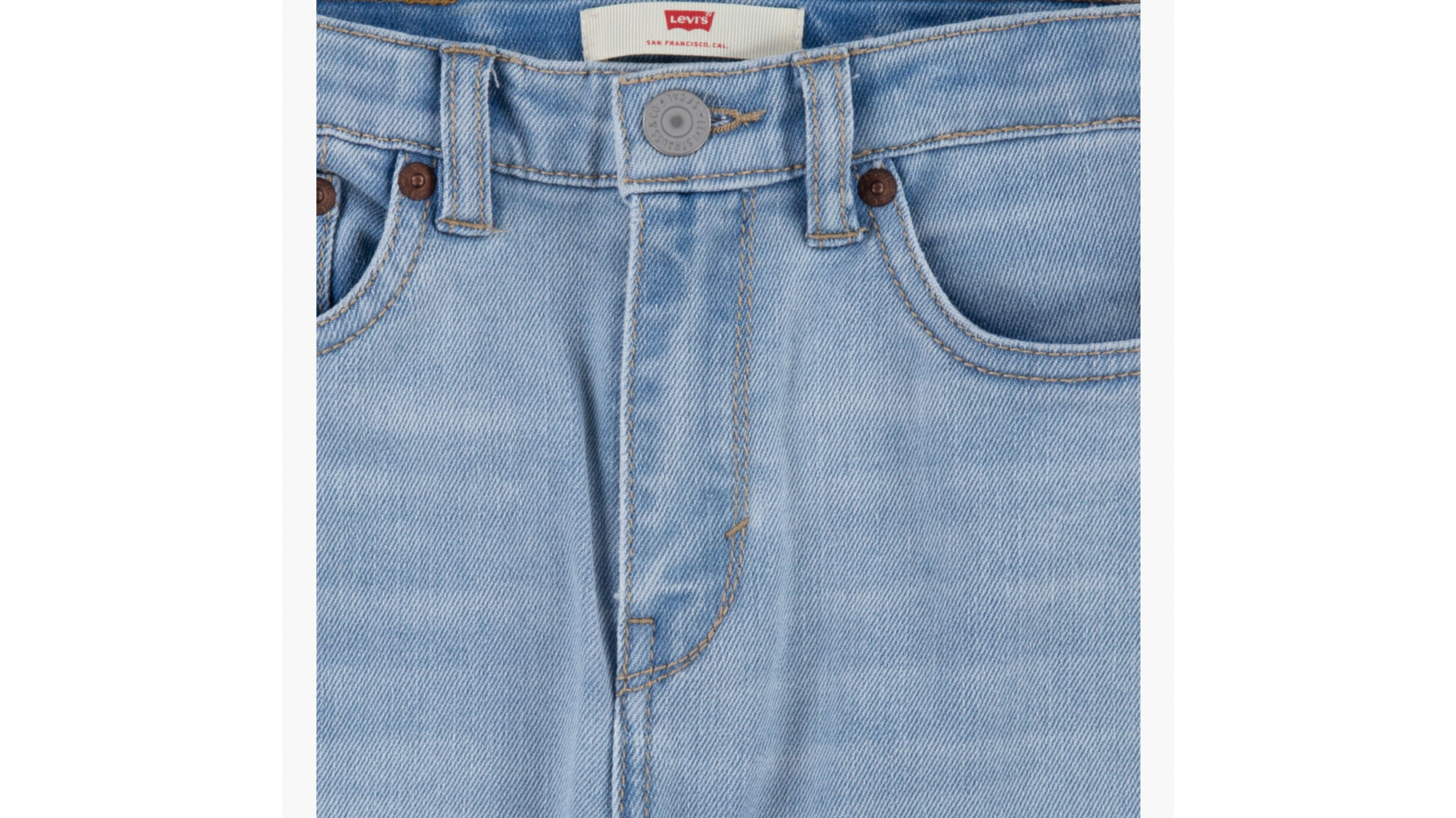 easyforever Little Girls Jeans Letter Waistband High-Waisted Loose