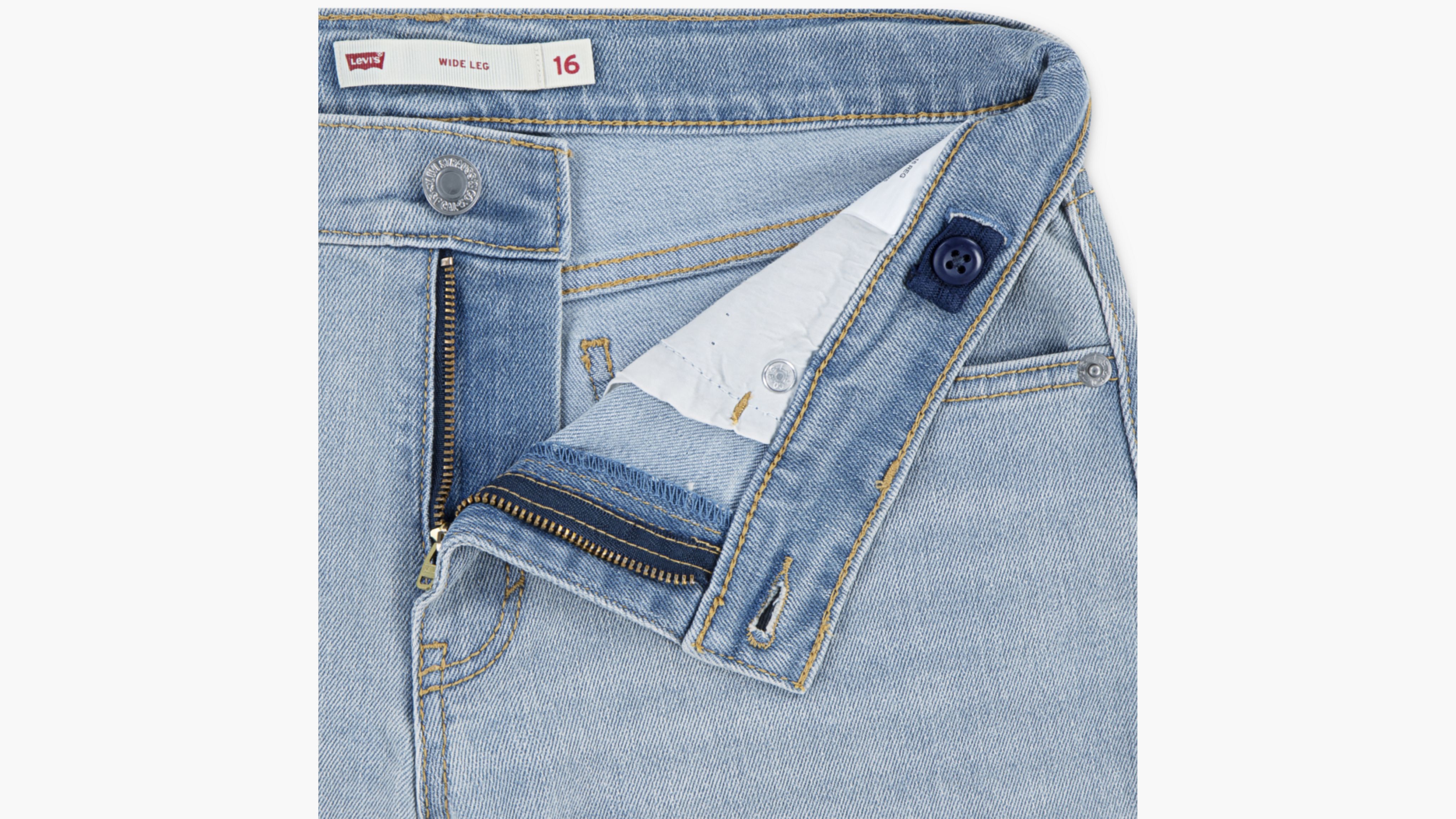 Levi's Wide Leg Jeans Big Girls 7-16 8 In Bauhaus Blues