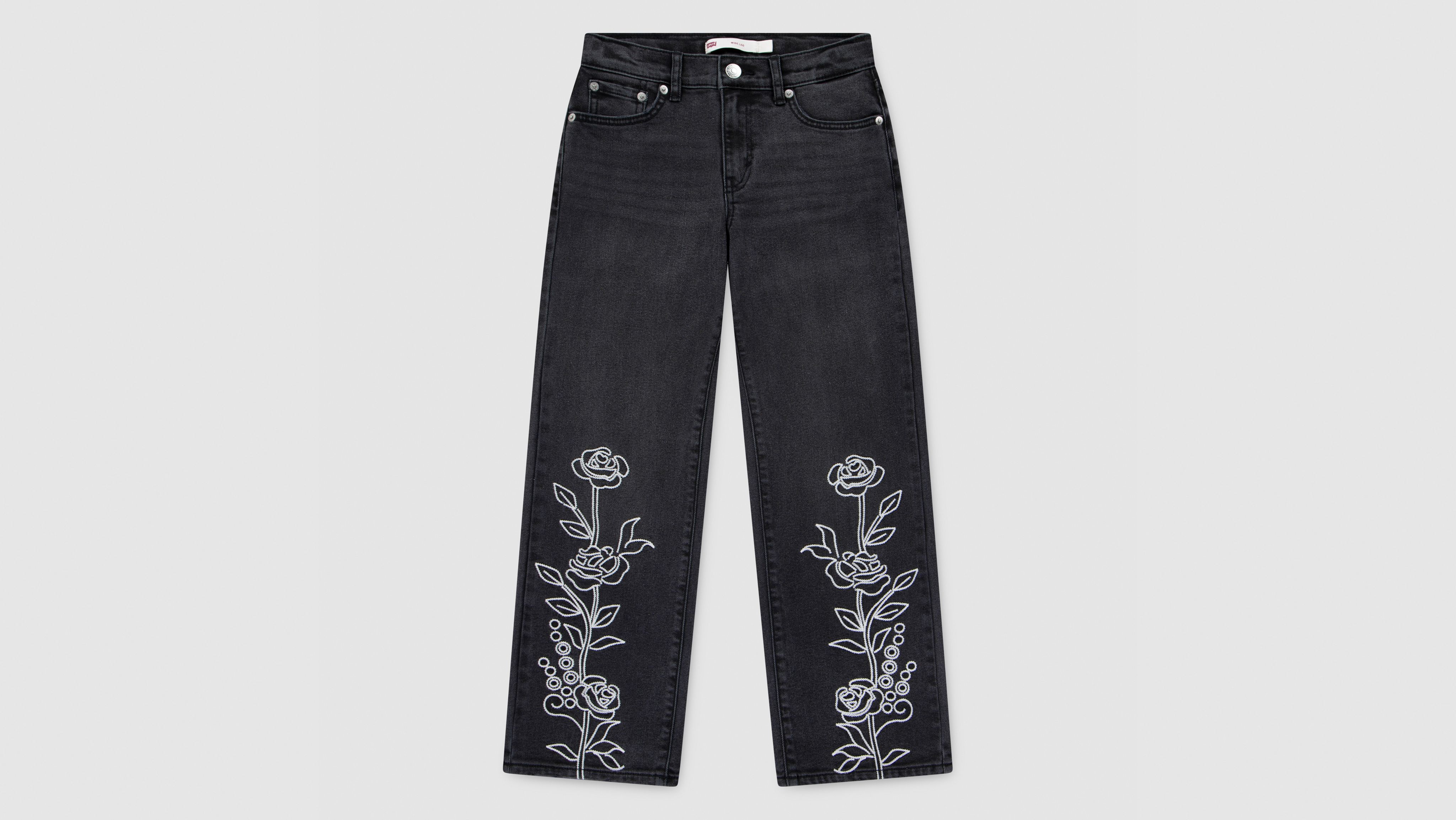 Wide Leg W/ Embroidery Big Girls 8-20