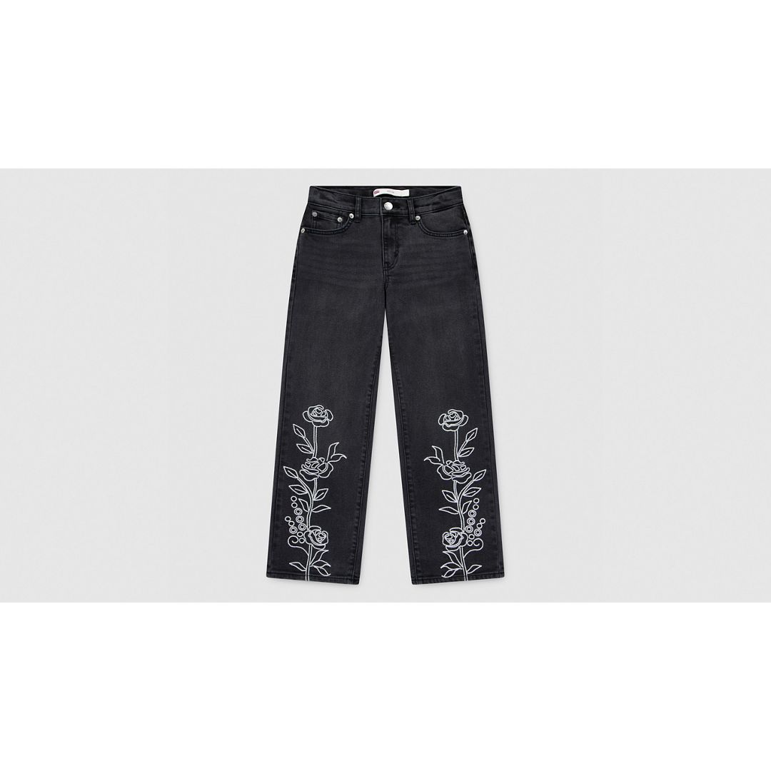 Levi's Wide Leg W/ Embroidery Big Girls 8-20 Jeans 16 In Animal Print