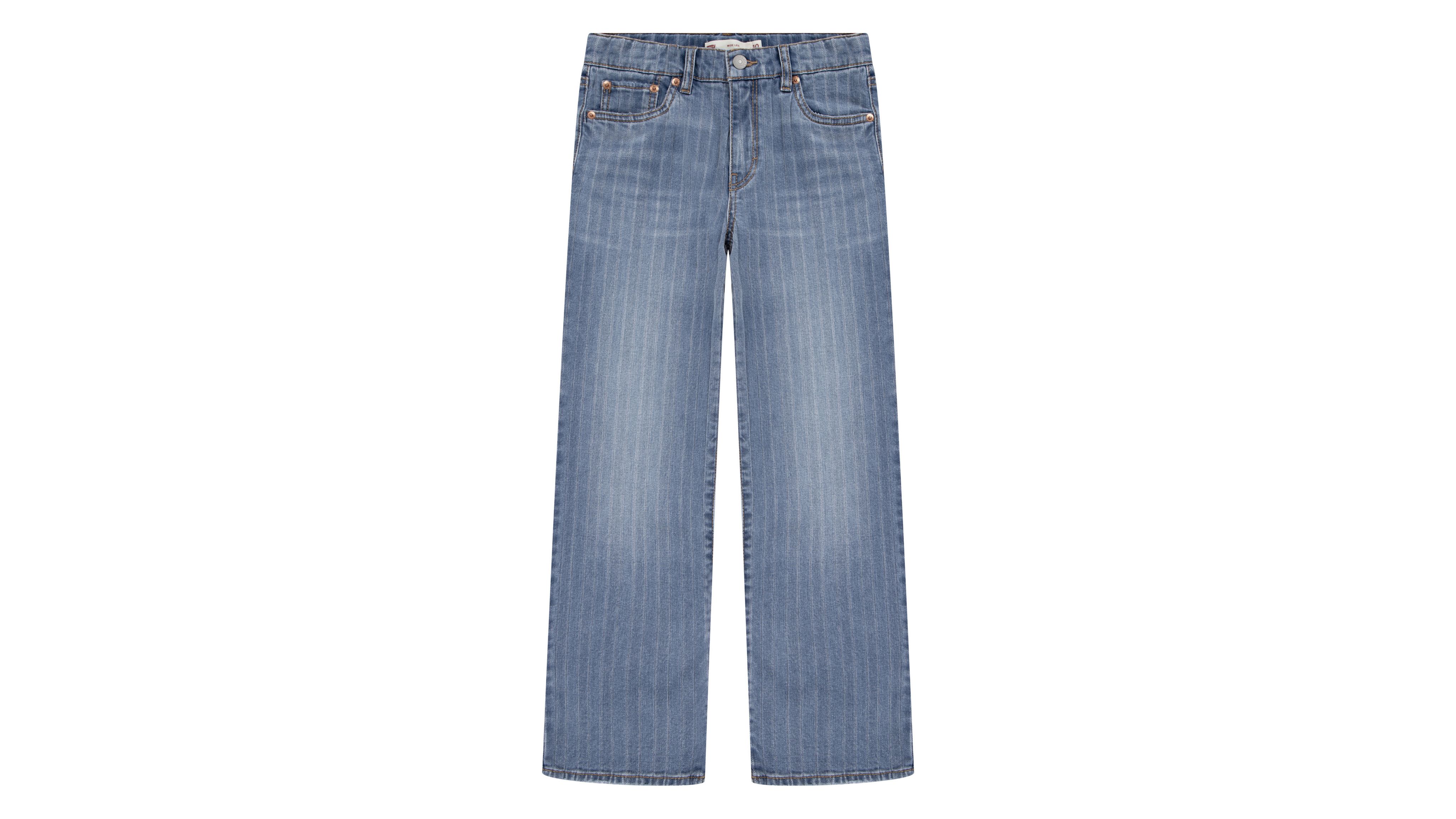 Textured Stripe Wide Leg Big Girls 8-20