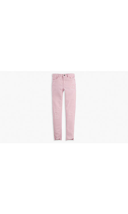 Levi's 710 Girls Super Skinny Jeans Denim Distressed NWT Pink or Blue 7 8  12 14 Kleidung & Accessoires Mode für Mädchen LA2160758