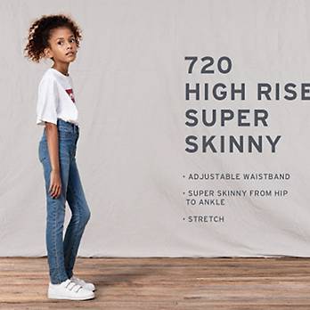 720 High Rise Super Skinny Big Girls Jeans 7-16 7