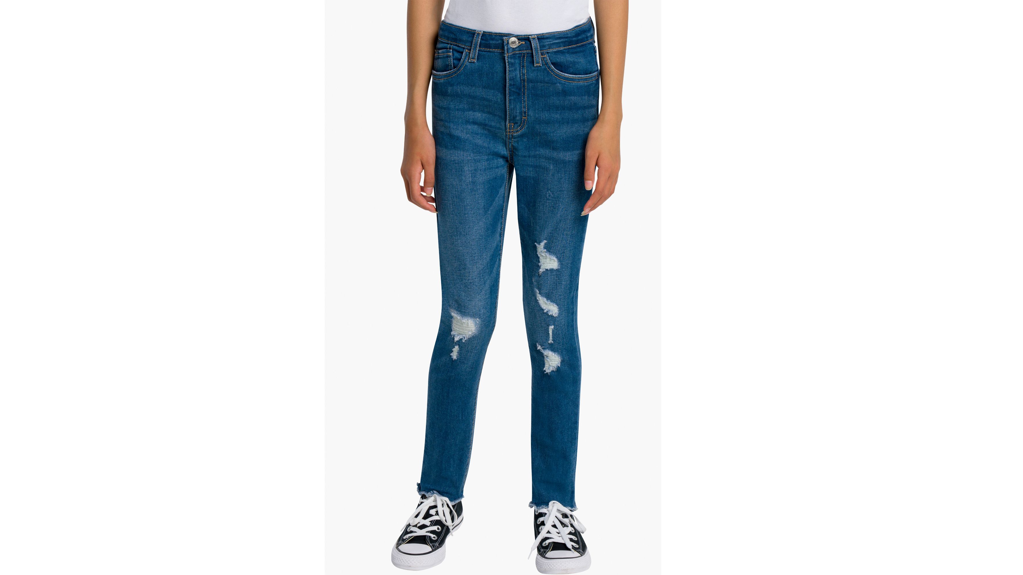 720 High Rise Super Skinny Big Girls Jeans 7 16 Medium Wash Levi s US
