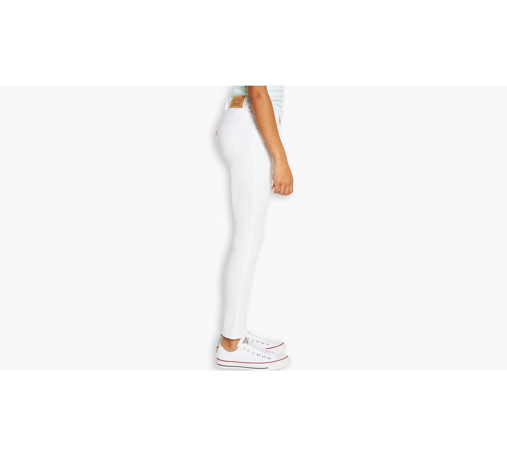 Buy Halston White Denim Skinny High Waist Jean - Size 12 at ShopLC.