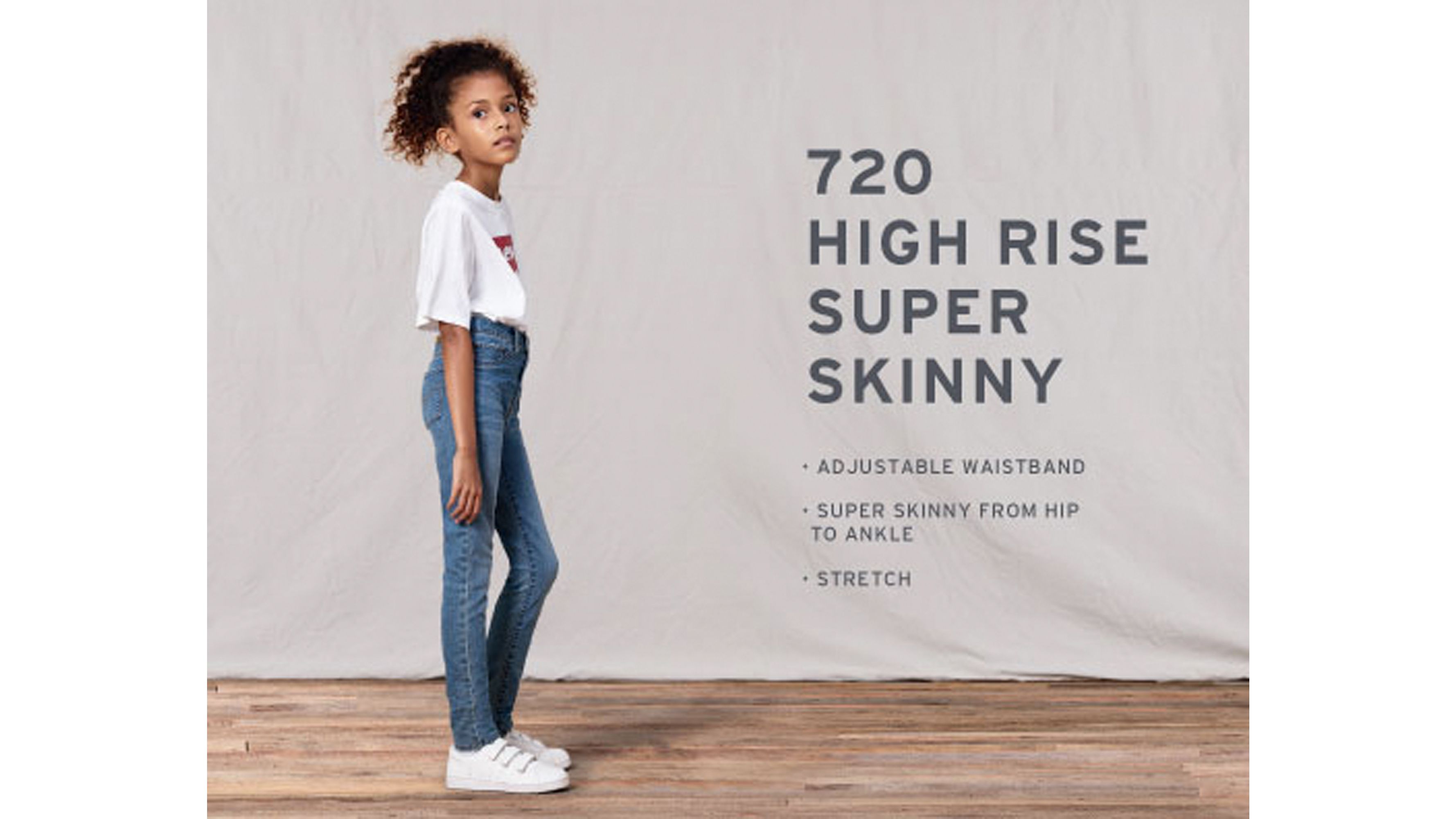 720 High Rise Super Skinny Big Girls Jeans 7-16 - White | Levi's® US