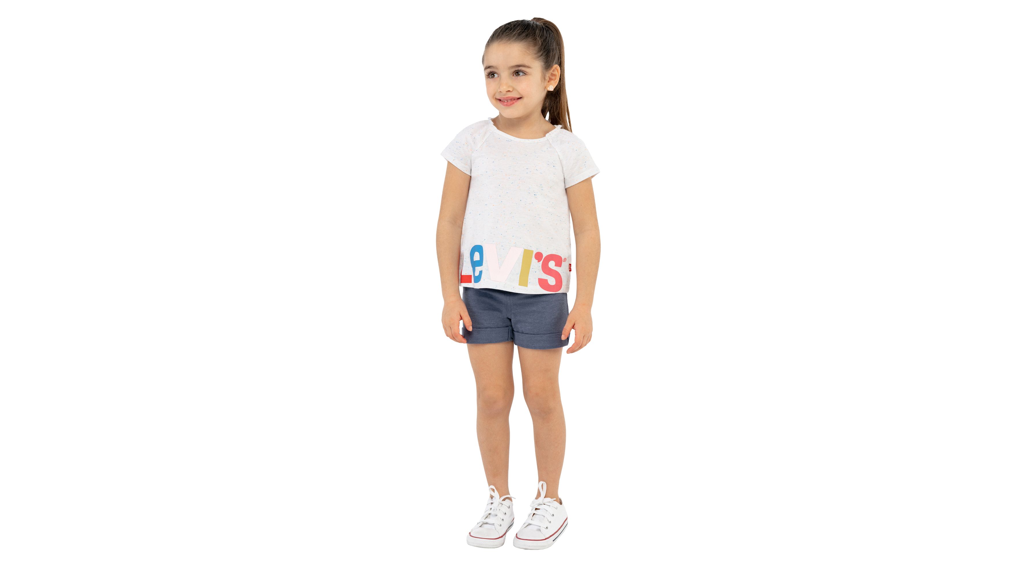 Toddler Girls Flutter Sleeve T-Shirt And Shorts Set 2T-4T 1