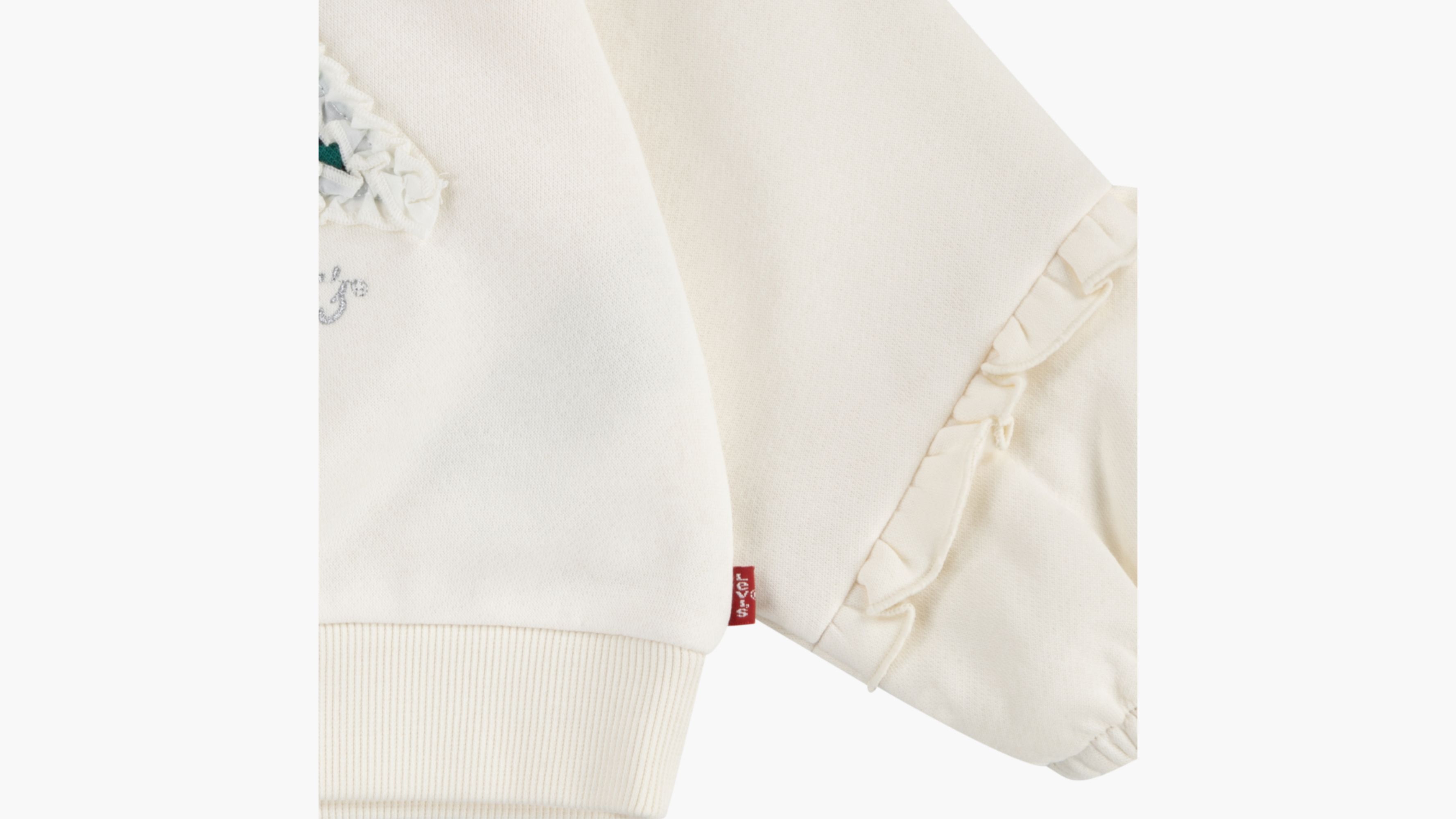 Levi's Star Oversized Crewneck And Flared Pants Set Little Girls 4-6x 6 In  Egret