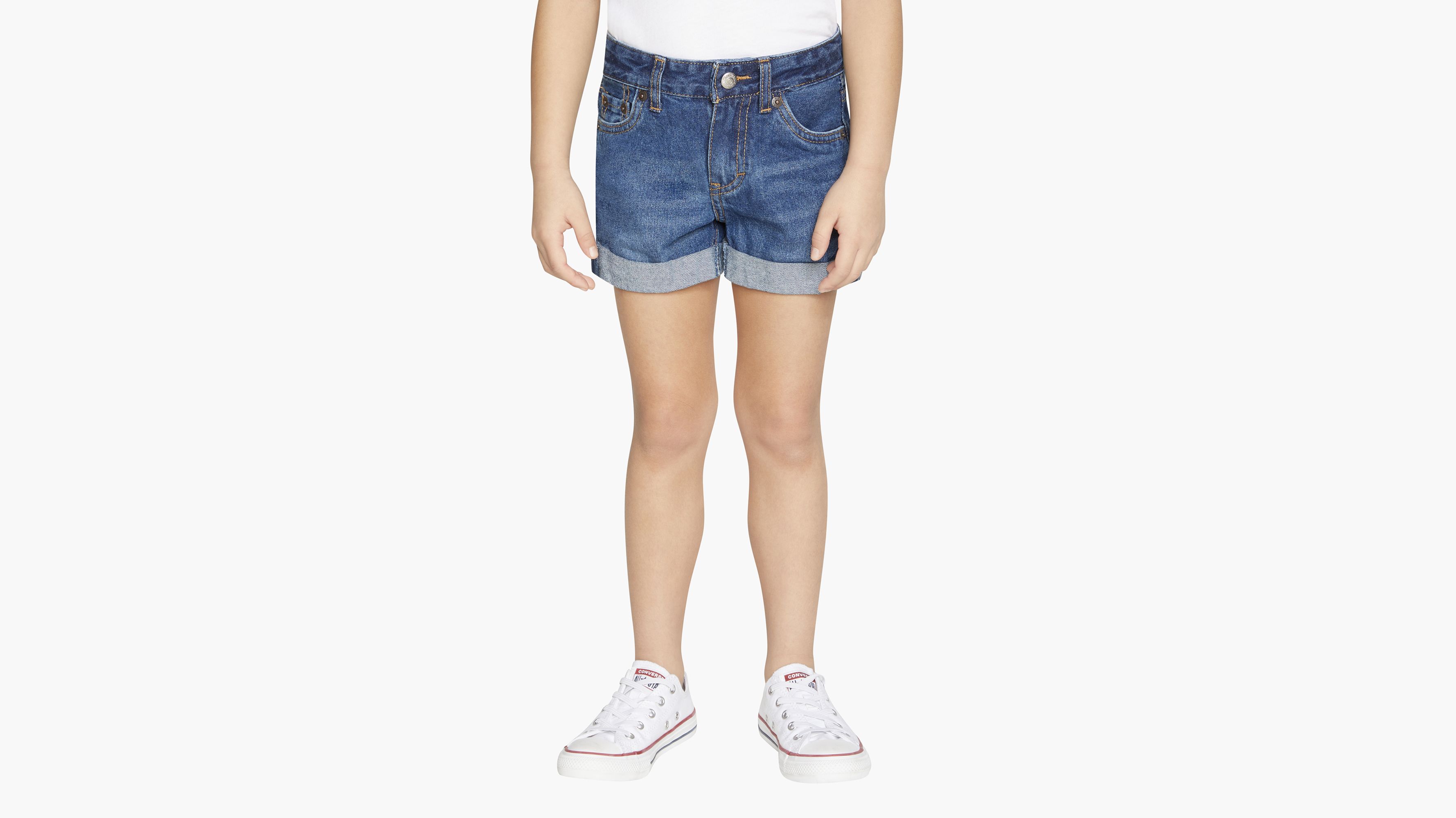 Levi's Girlfriend Shorty Shorts Little Girls 4-6x 6 In Evie