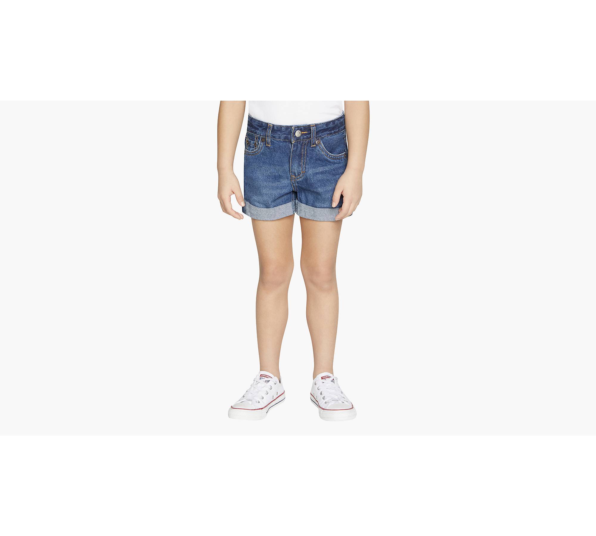 Girlfriend Shorty Shorts Little Girls 4-6x - Medium Wash | Levi's® US
