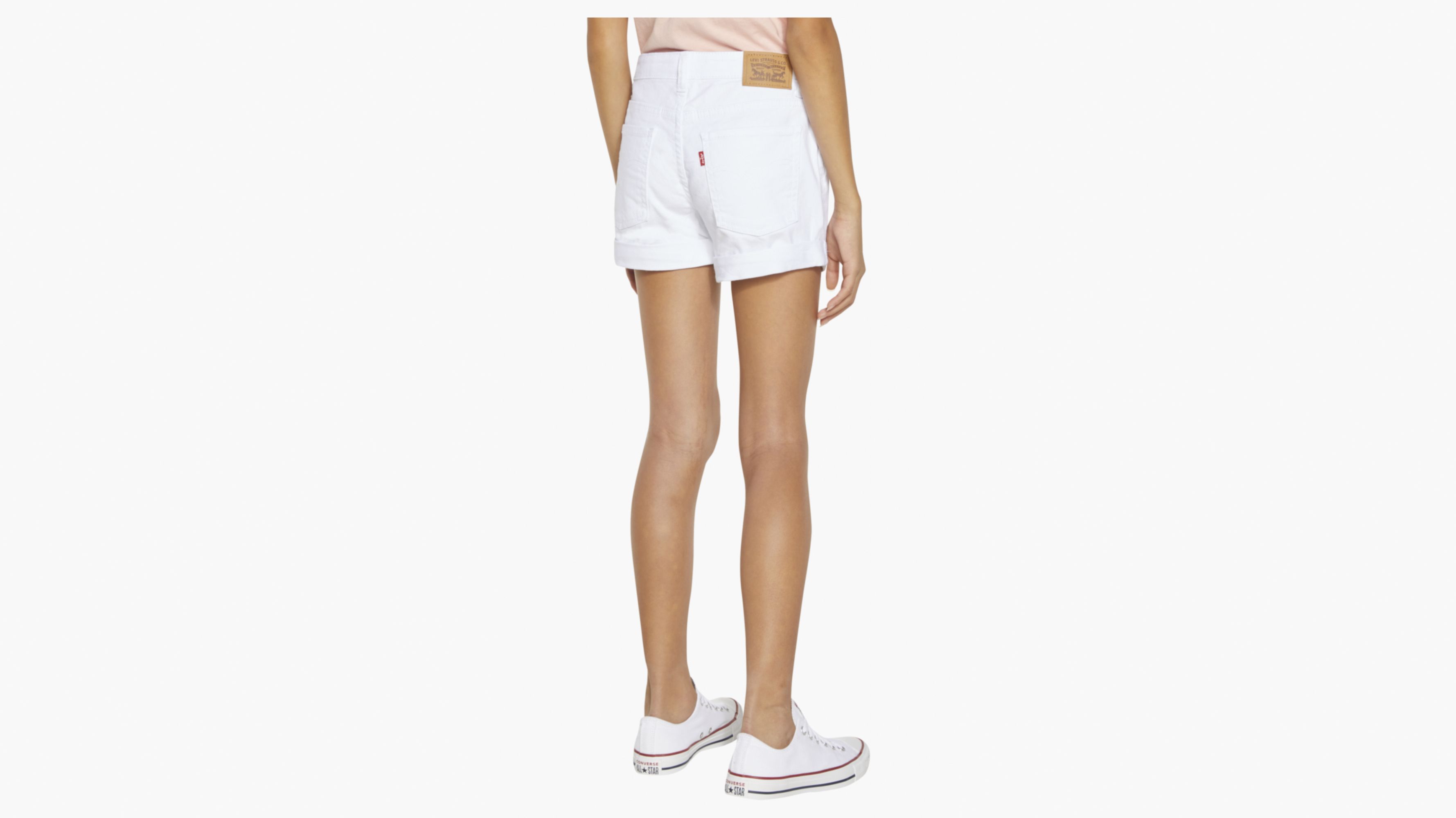Levi's Girlfriend Shorty Shorts Big Girls 7-16 8 In White