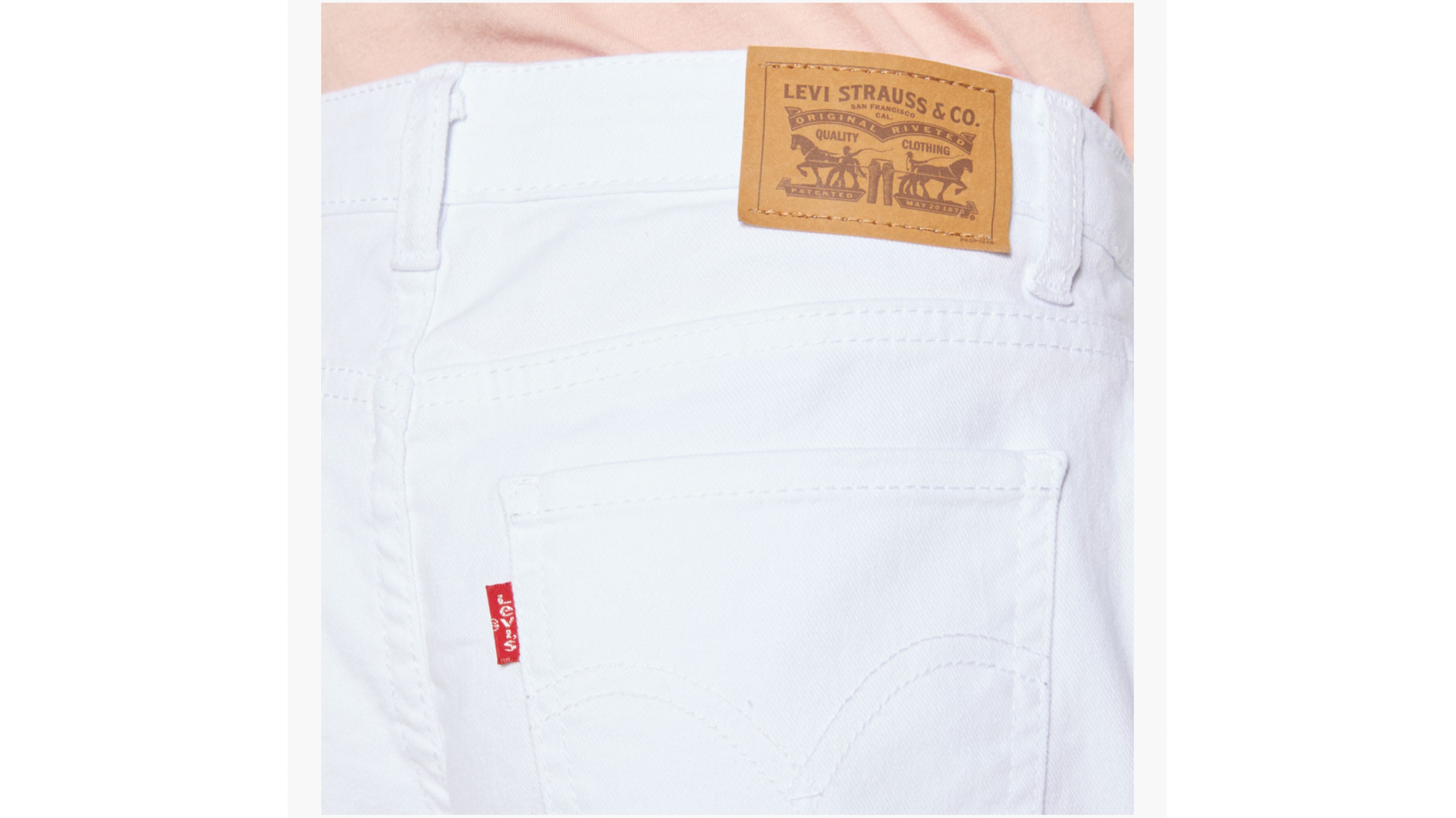 Levi's Girlfriend Shorty Shorts Big Girls 7-16 8 In White