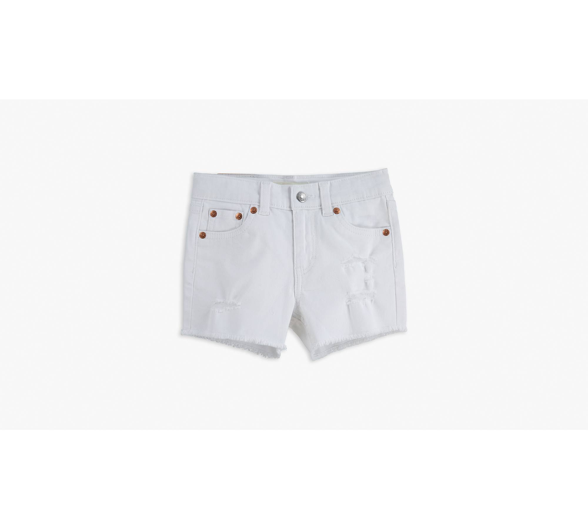 Girlfriend Little Girls Shorty Shorts 4-6x - White | Levi's® US