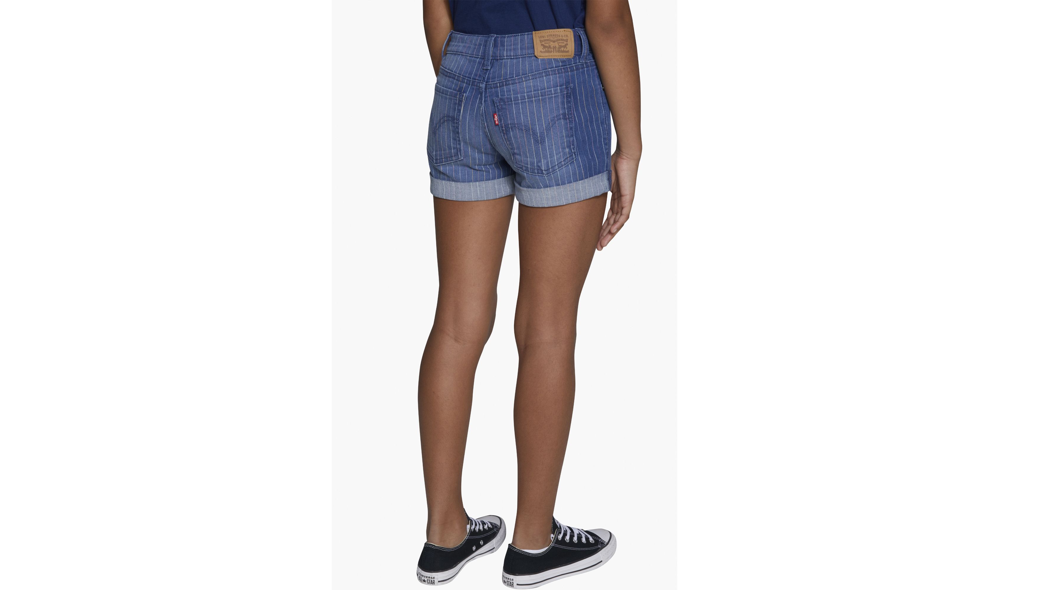 Rainbow Stripe Shorty Big Girls Shorts 7-16 2