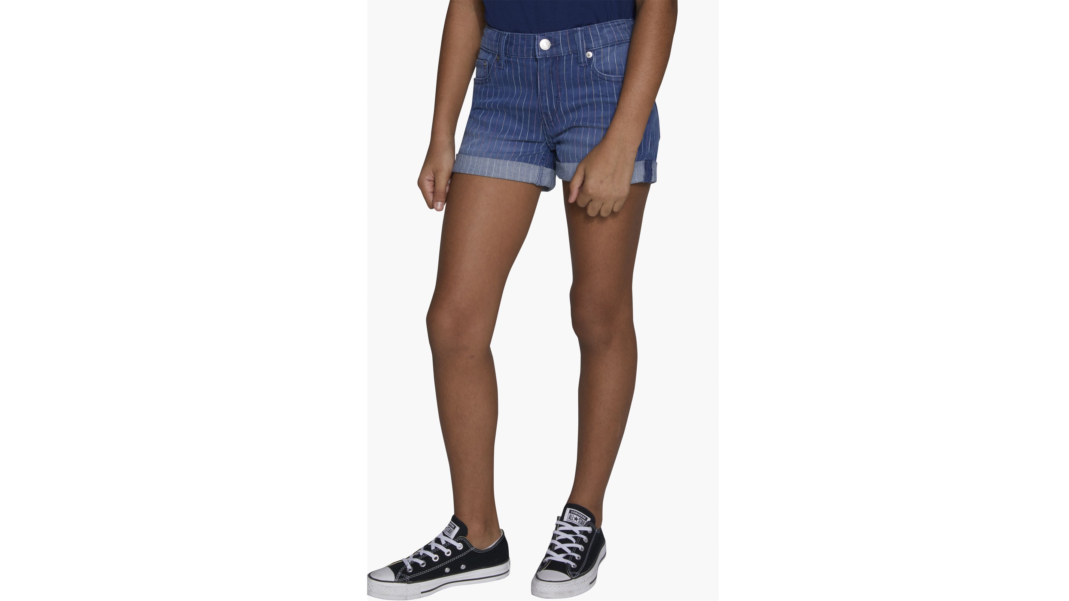 Rainbow Stripe Shorty Big Girls Shorts 7-16 1