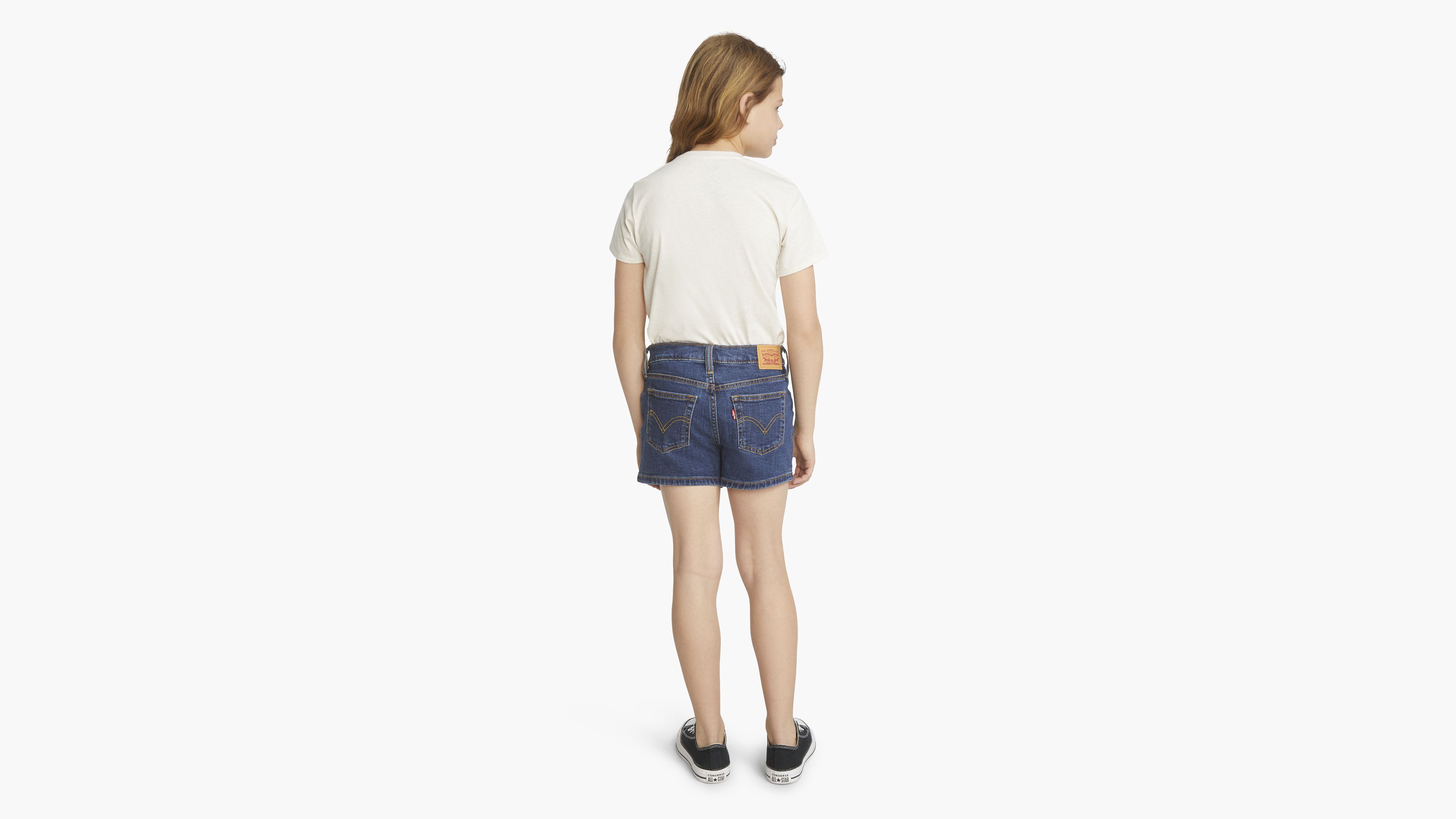 Shop Levi's 501 Original Shorts Big Girls 7-16 8 In Dark Stonewash