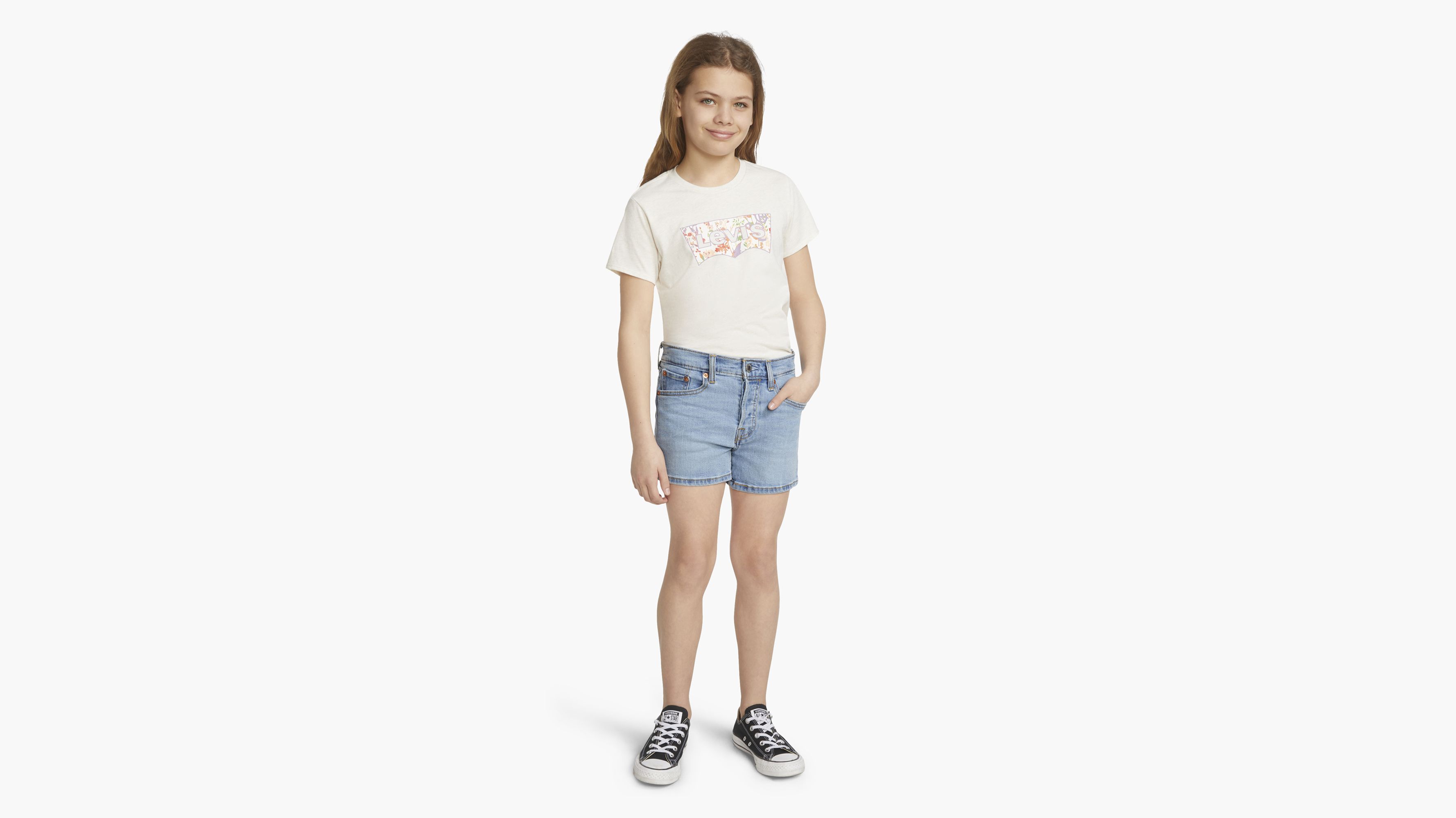 LEVI'S 501 ORIGINAL SHORTS BIG GIRLS 7-16 8 