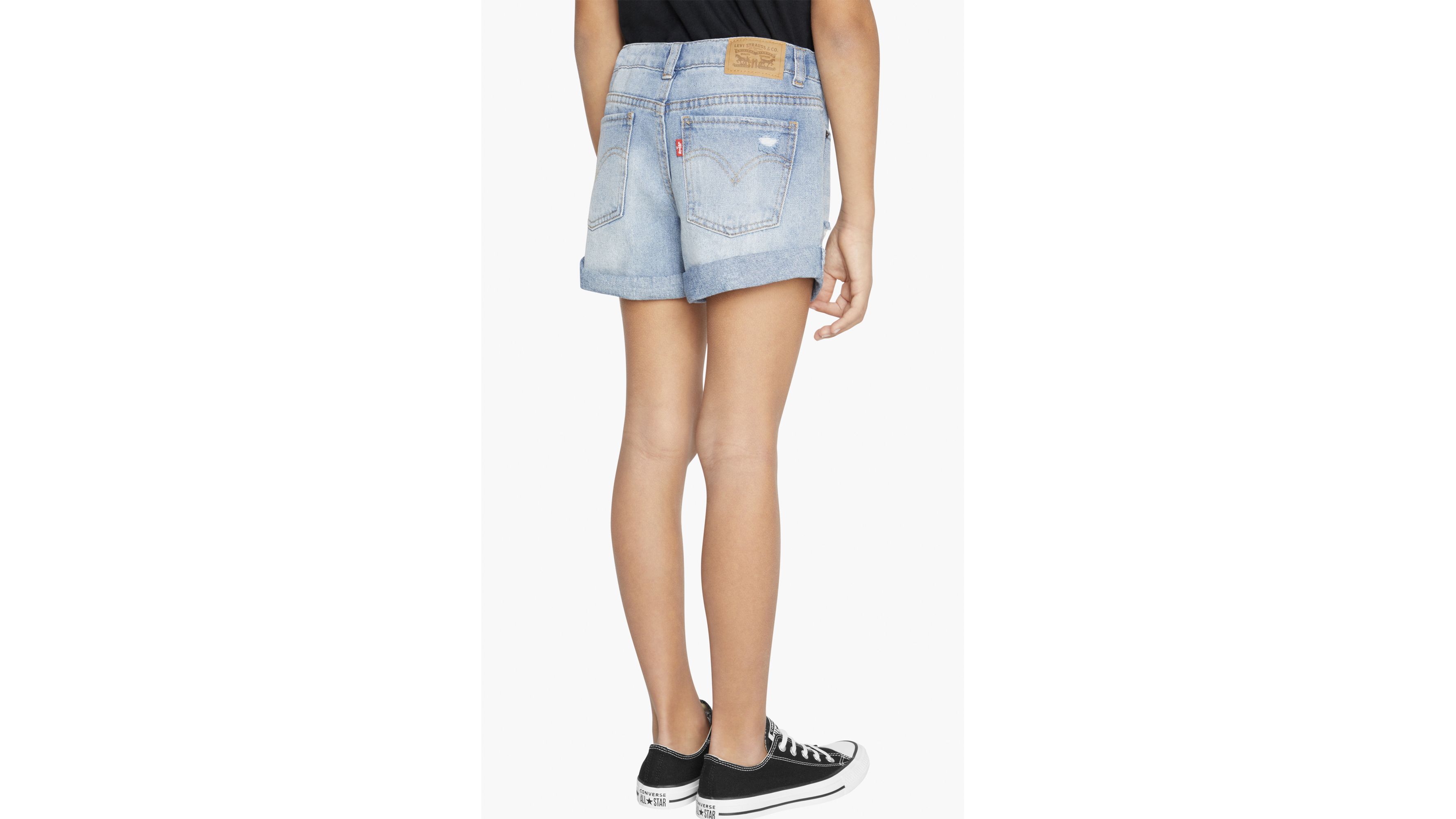 Levi's Girlfriend Shorty Shorts Big Girls 7-16 7 In Blue