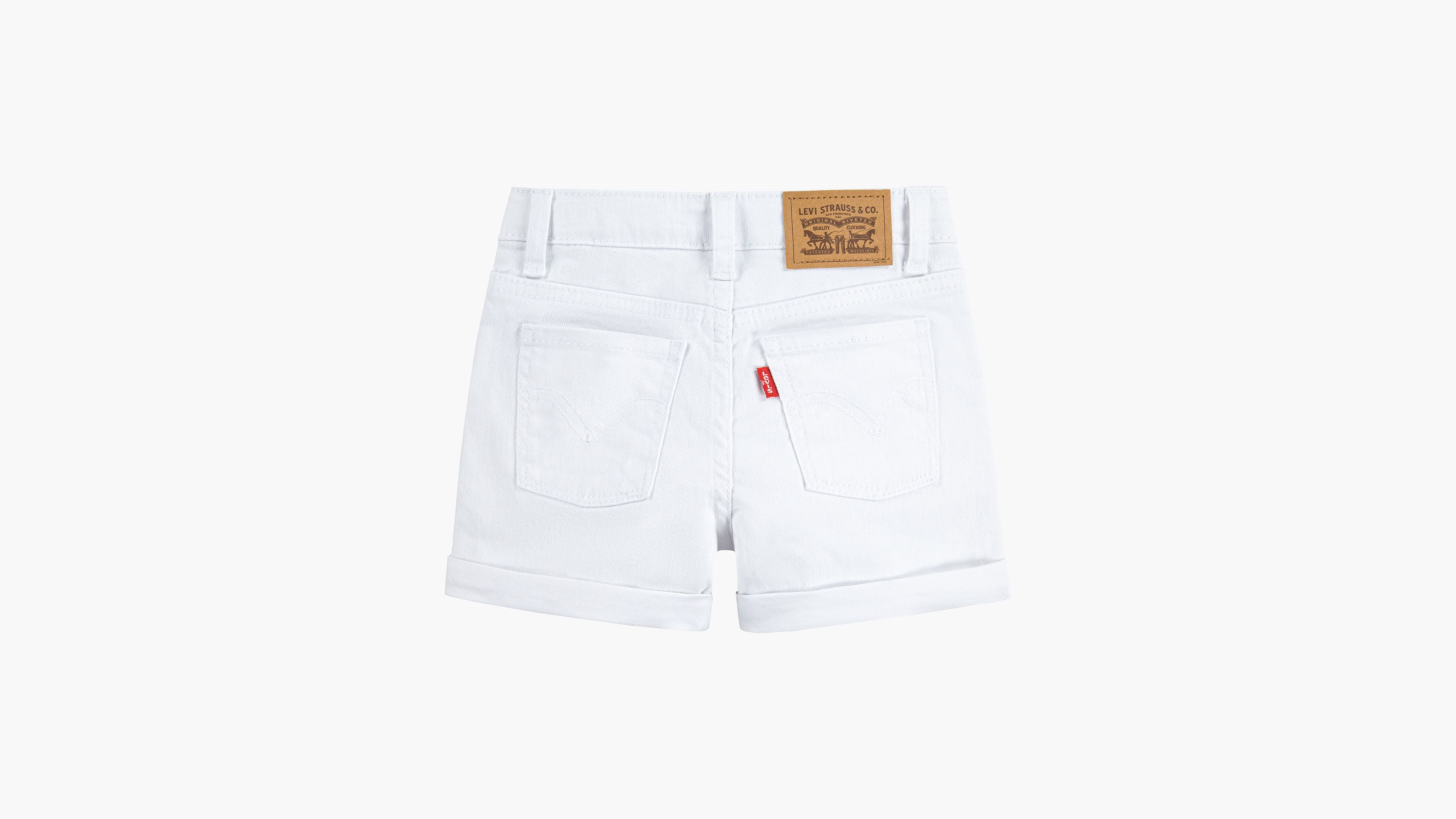 Levi's Girlfriend Shorty Shorts Little Girls 4-6x 6 In White
