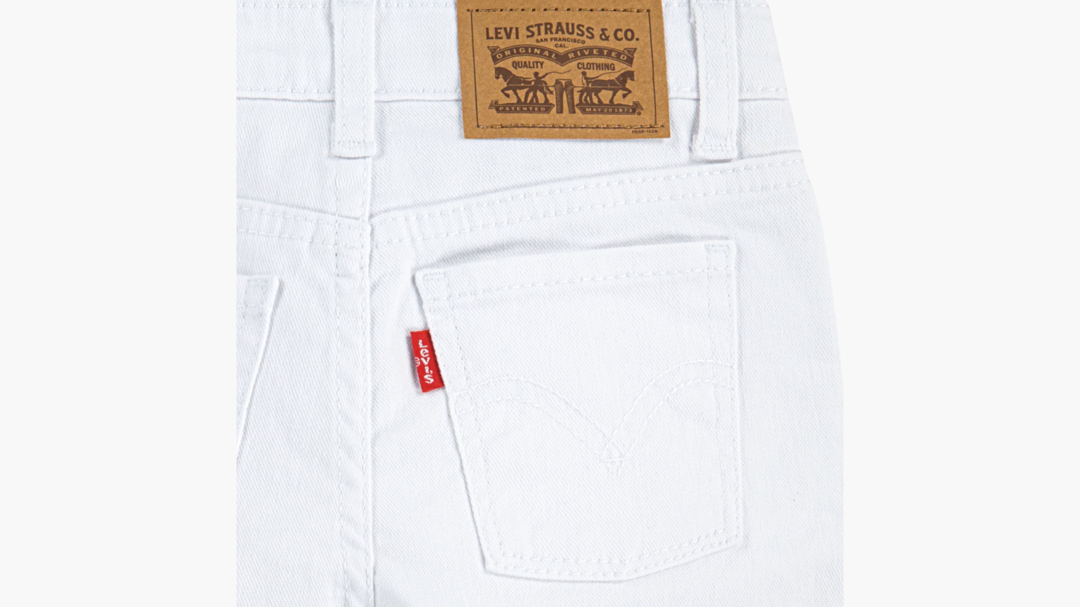 Levi's Girlfriend Shorty Shorts Little Girls 4-6x 6 In White