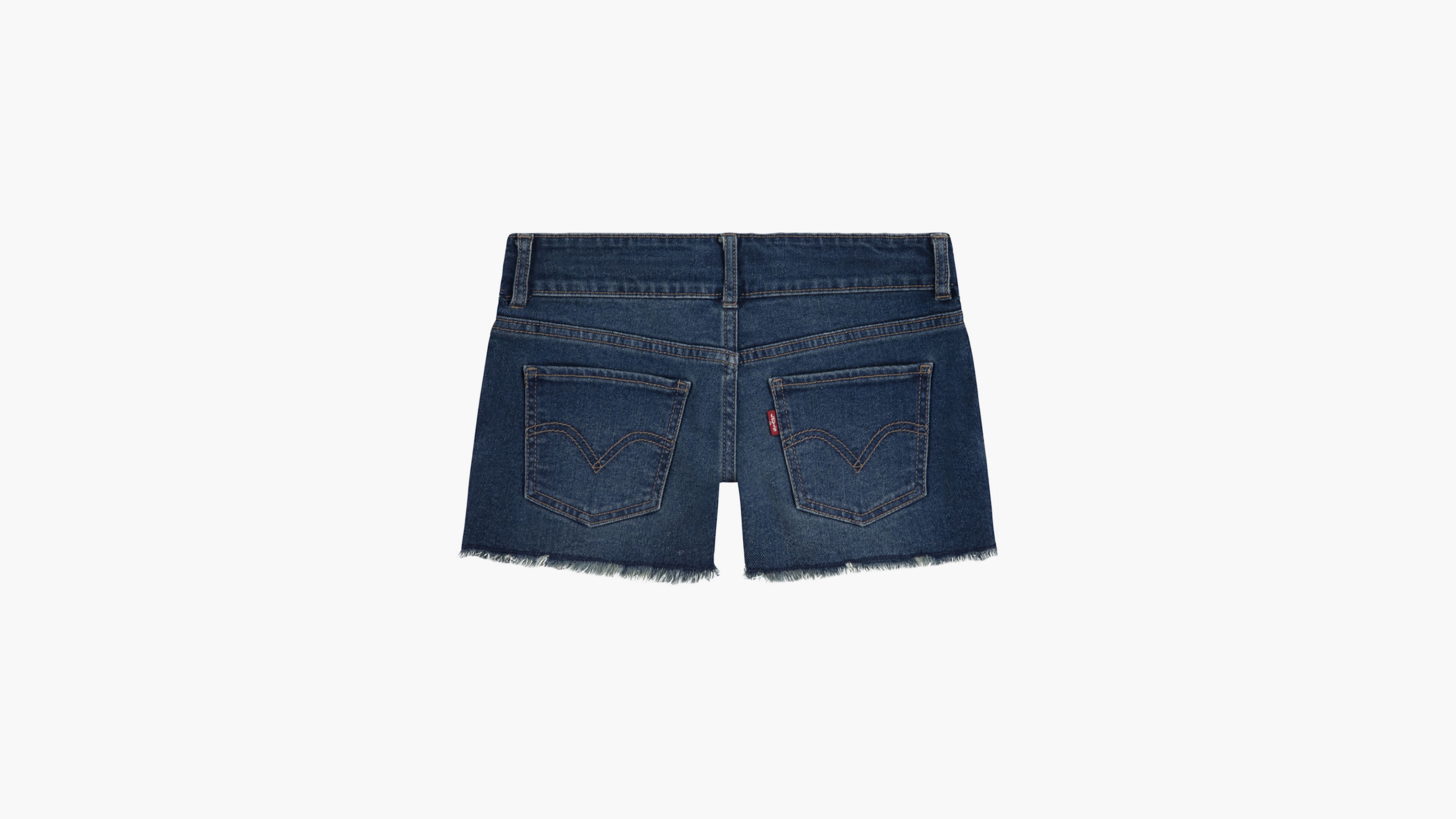 LEVI'S DOUBLE SHANK DENIM SHORTS BIG GIRLS 7-16 7 