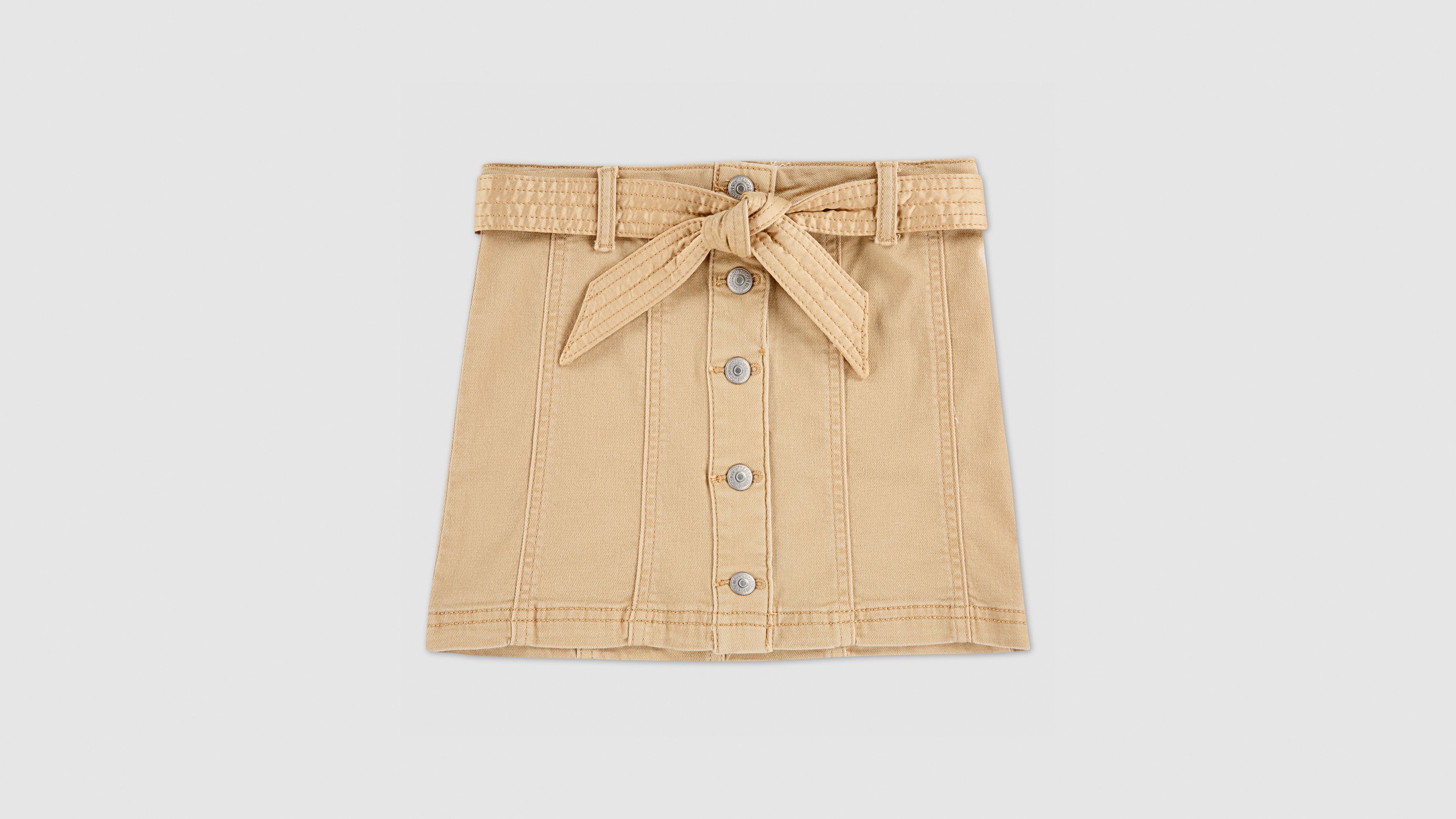Levi's Levis A-line Skirt W/ Satin Belt Little Girls 4-6x 5