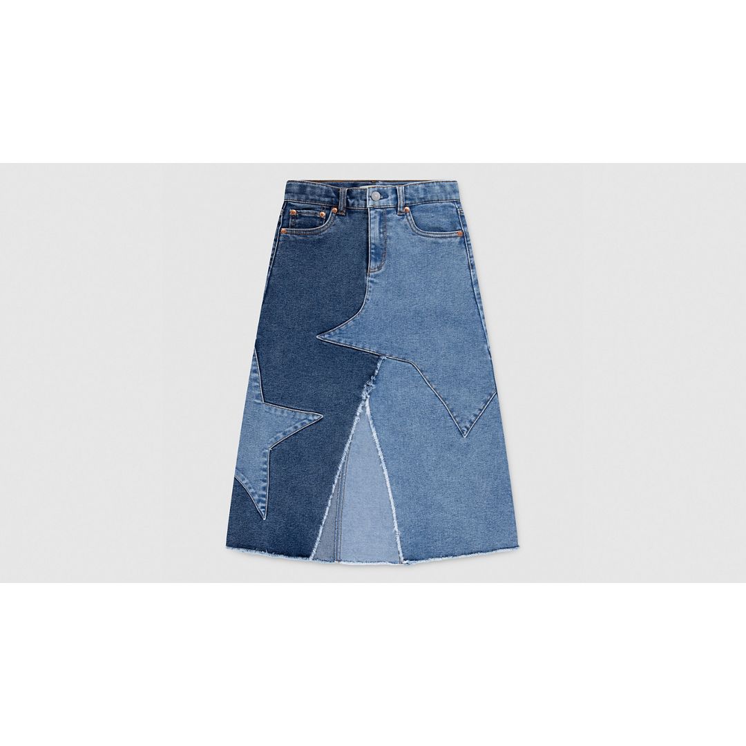 Levi's Western Midi Skirt Big Girls 8-20 8 In Blue