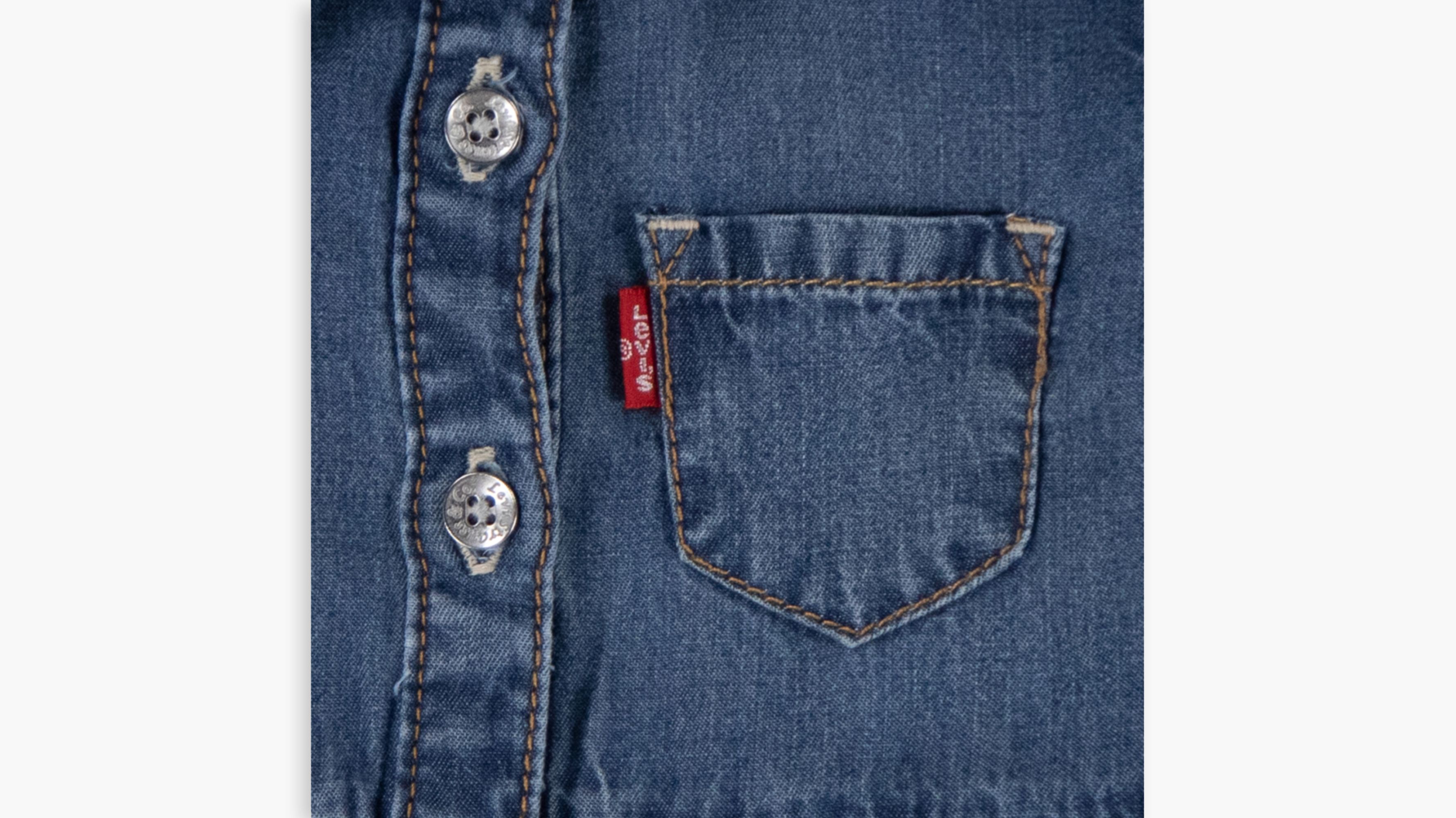 Baby Girls 12-24M Denim Western Shirtdress 3