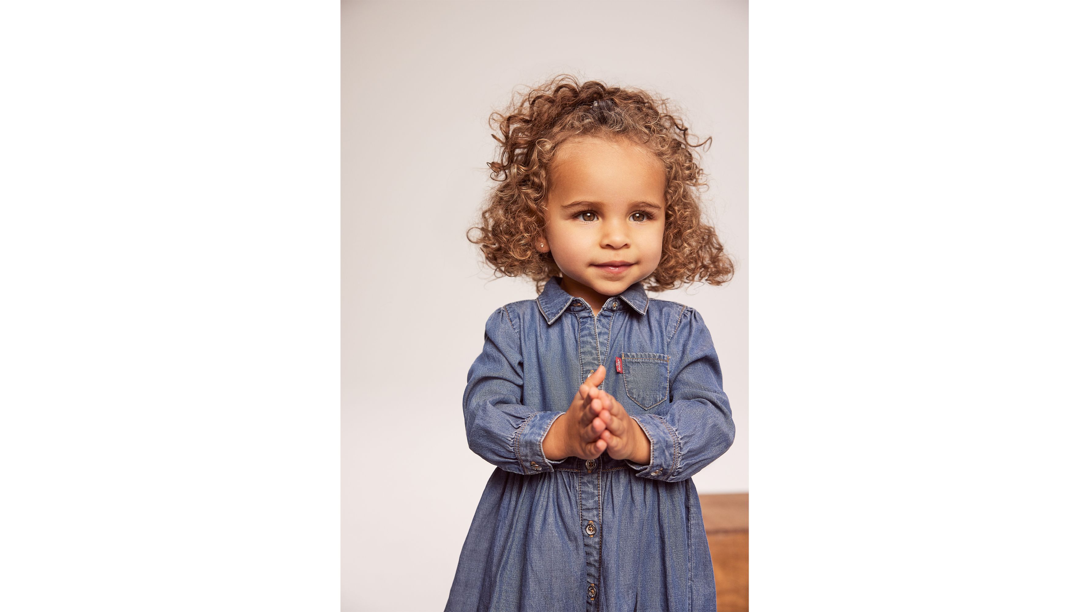 Denim Woven Dress Toddler Girls 2T-4T