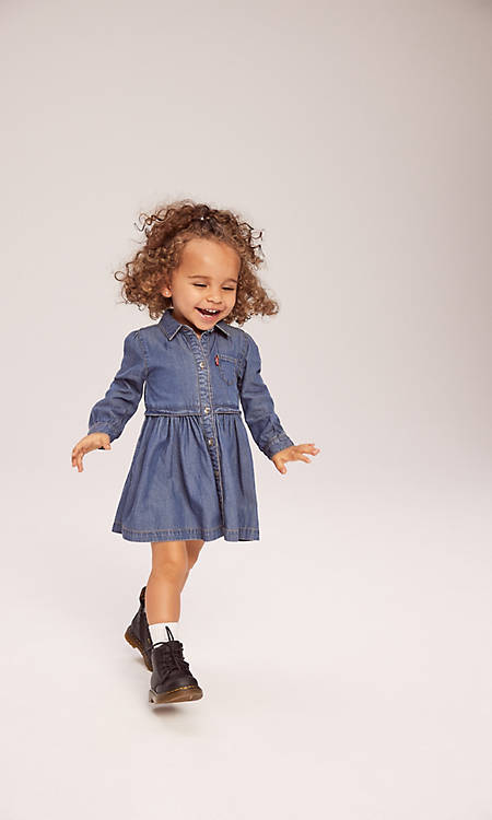 Denim Woven Dress Toddler Girls 2t-4t - Medium Wash | Levi's® US Denim Woven Dress Toddler Girls 2t-4t - Medium Wash | Levi's® US