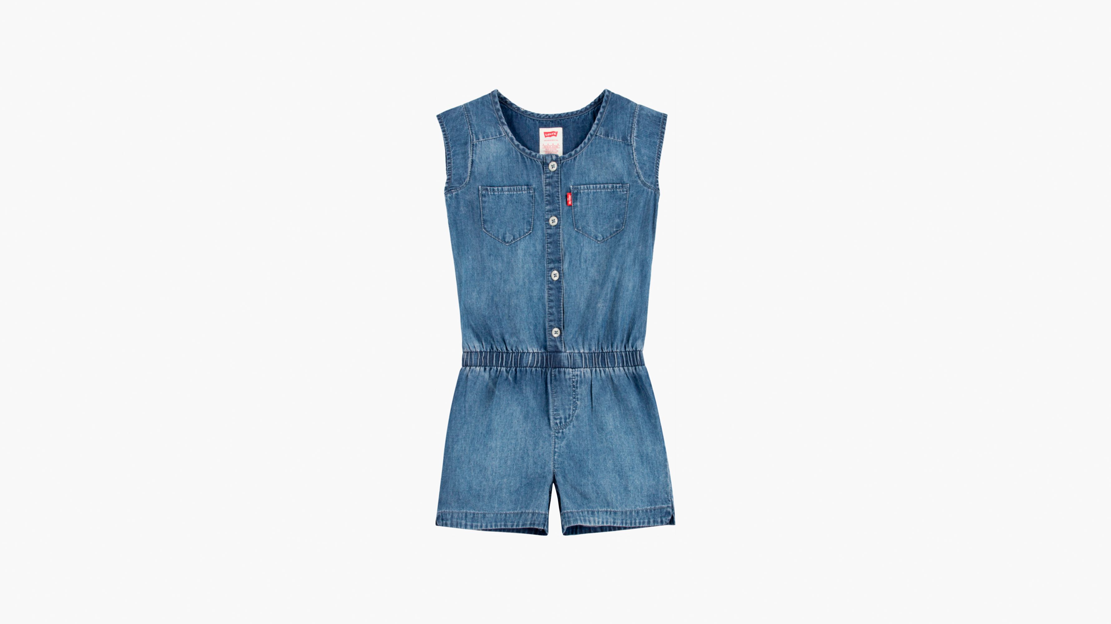 Woven Romper Little Girls 4-6x - Light Wash | Levi's® US