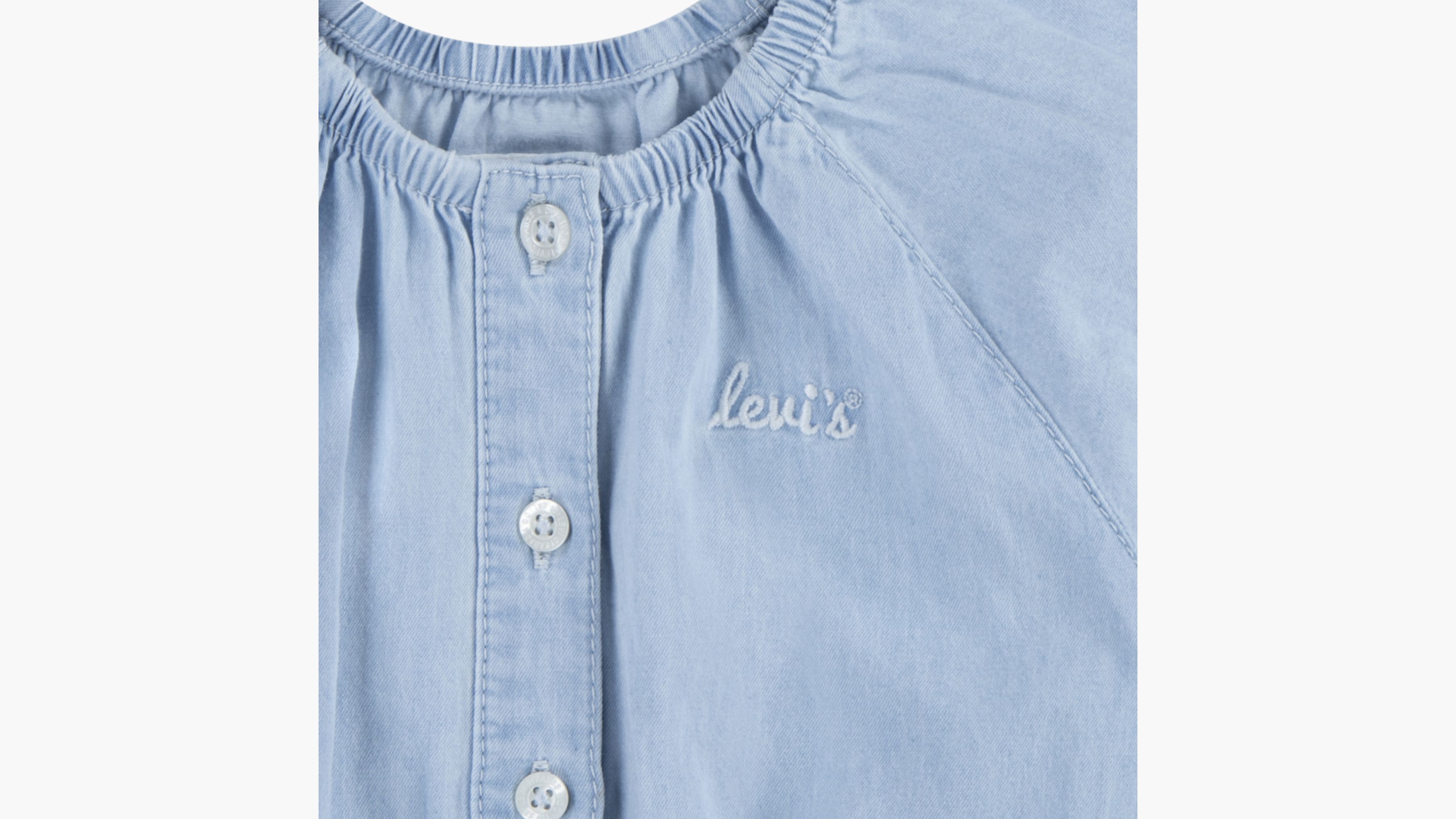 Puff Sleeve Denim Romper Baby Girls 12M-24M 3
